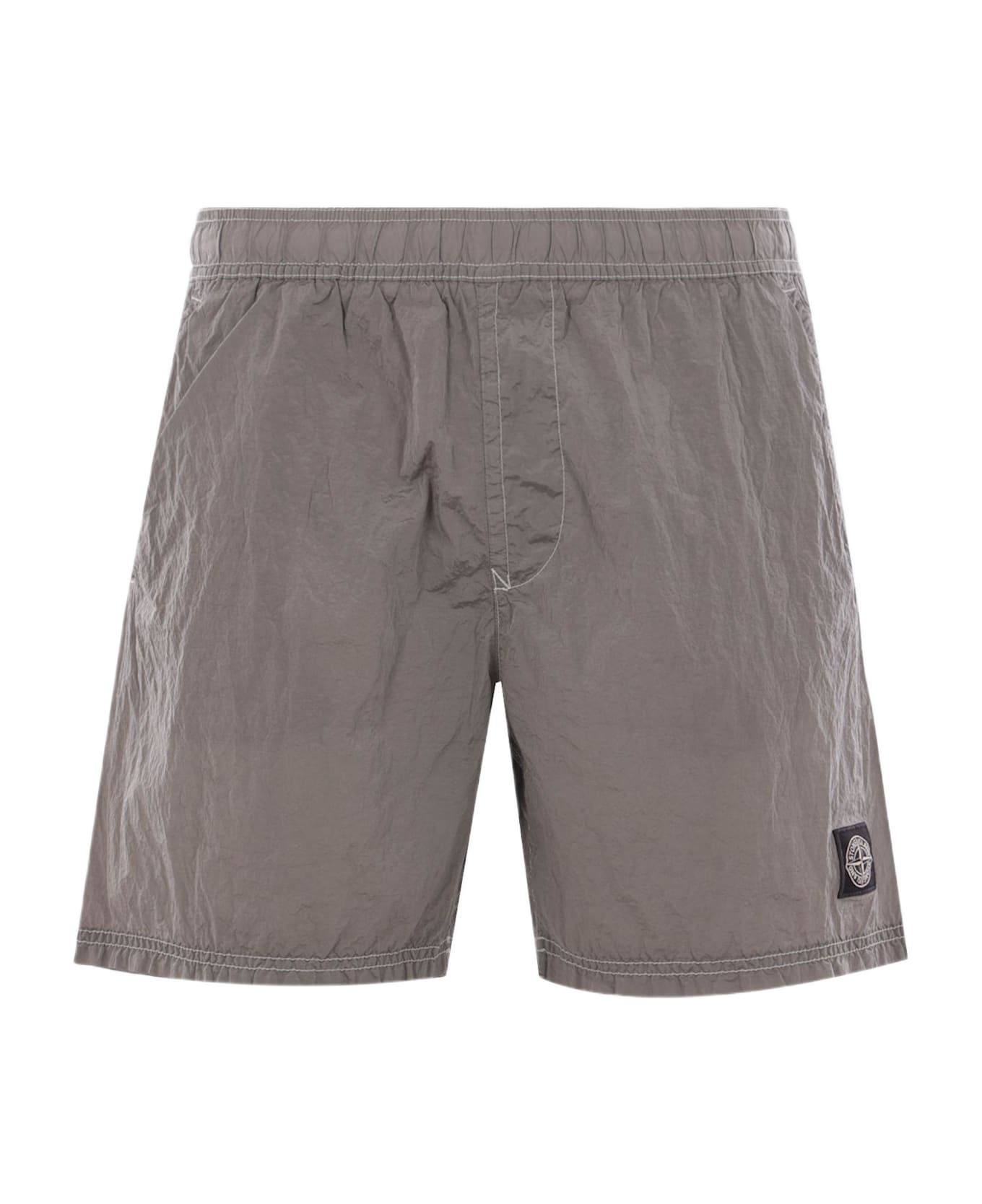 Stone Island Logo Patch Nylon Swim Shorts - Grey ショートパンツ