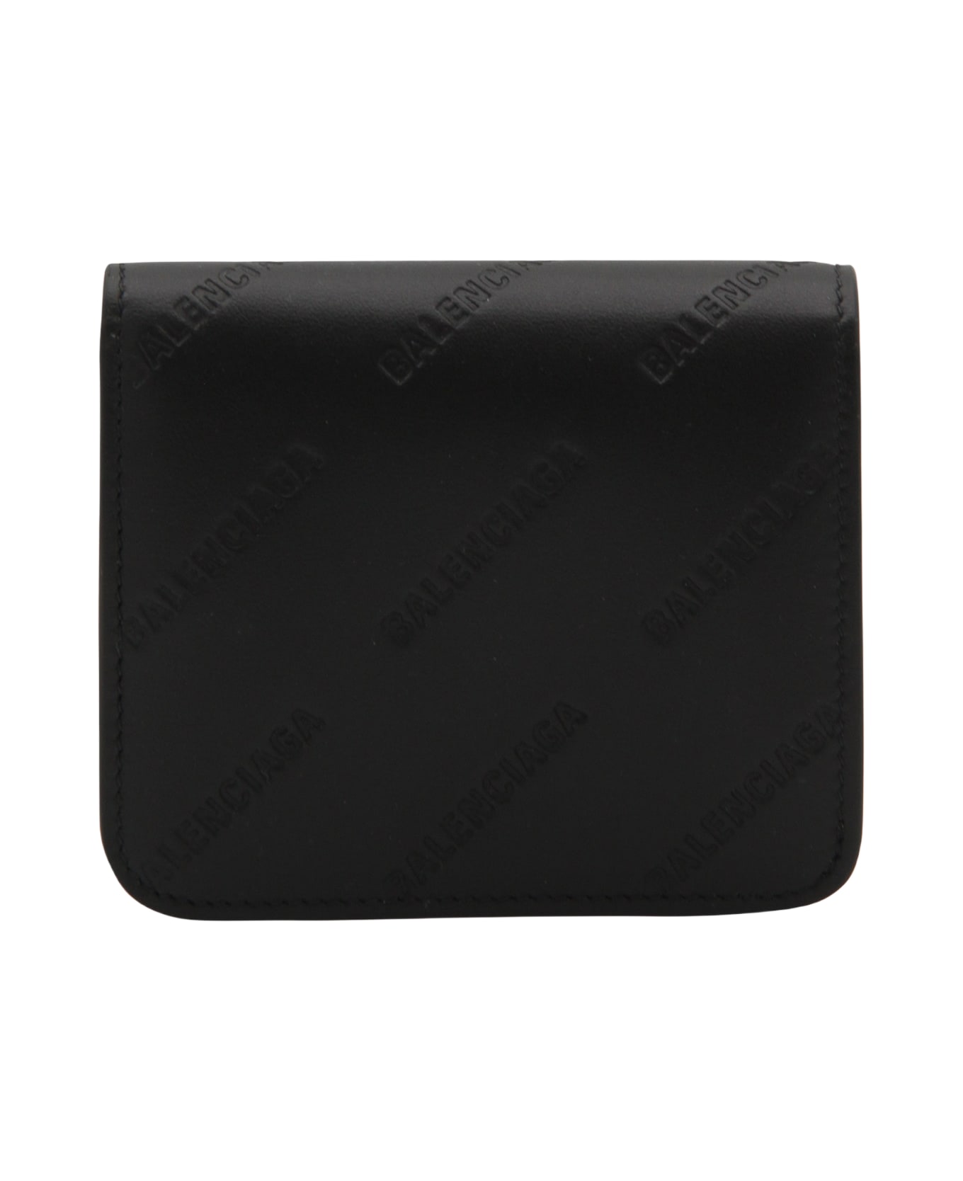 Balenciaga Black Leather Wallet - BLACK