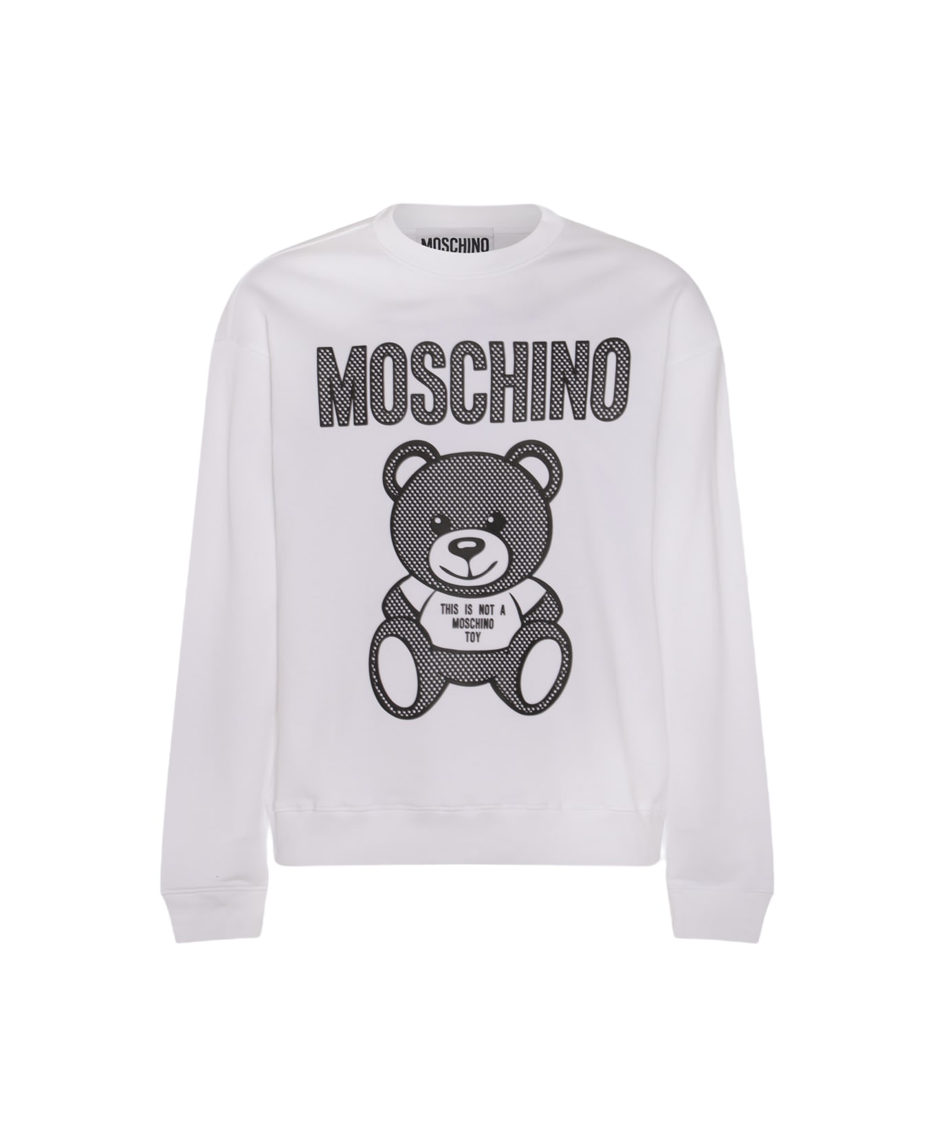 Moschino White Cotton Sweatshirt - White フリース
