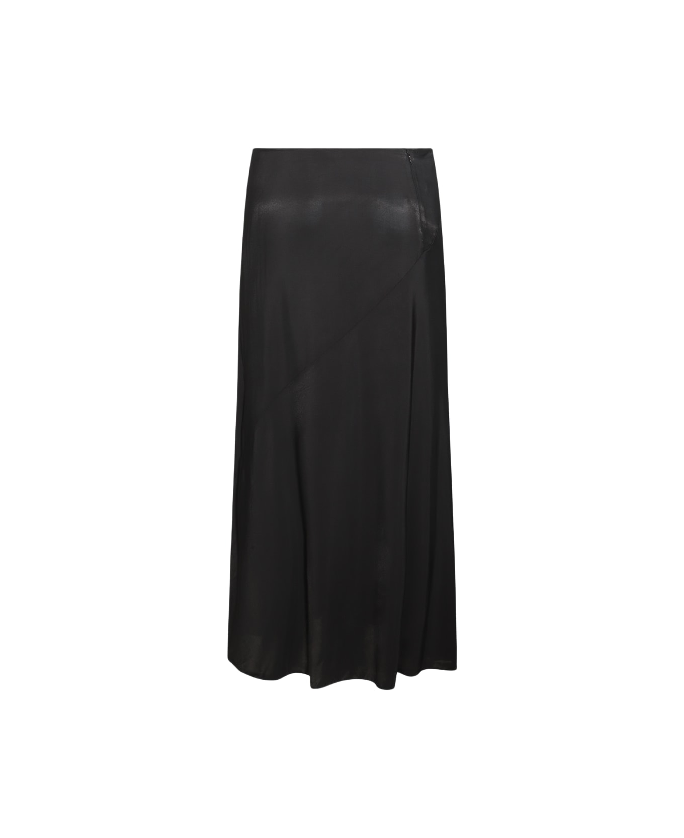 Jil Sander Black Viscose Midi Skirt - Black スカート