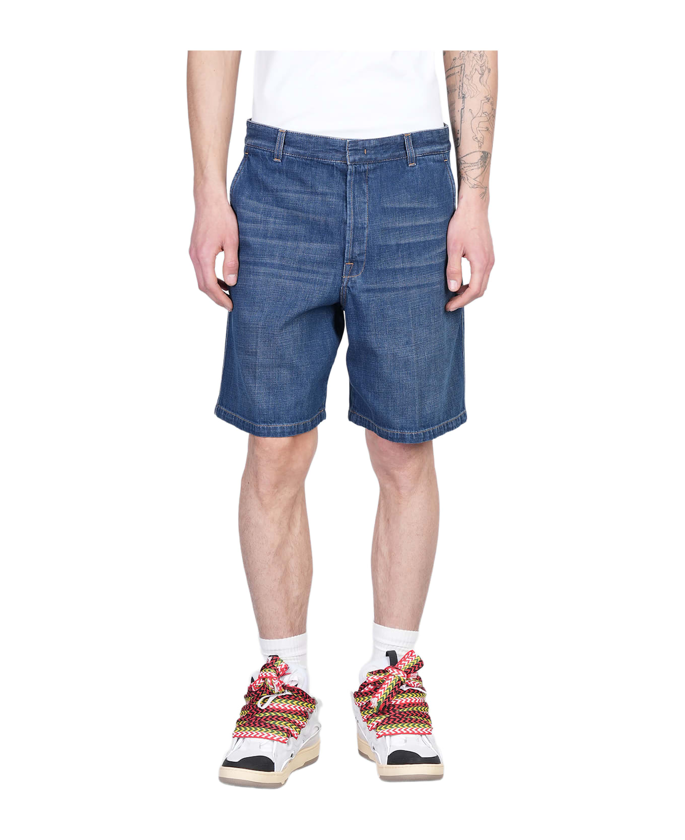 Lanvin Shorts In Blue Cotton - blue