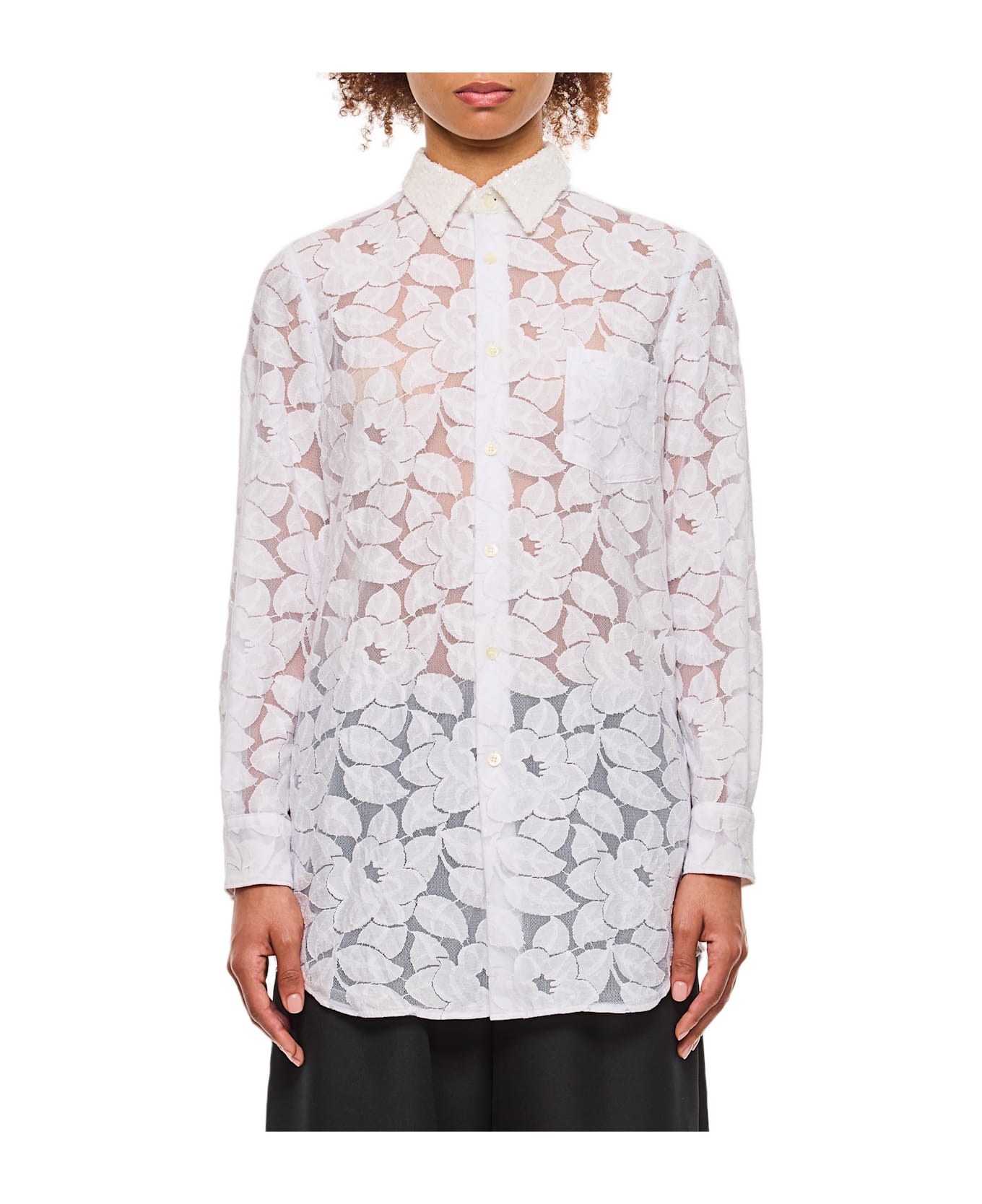 Comme des Garçons Tulle Shirt - White
