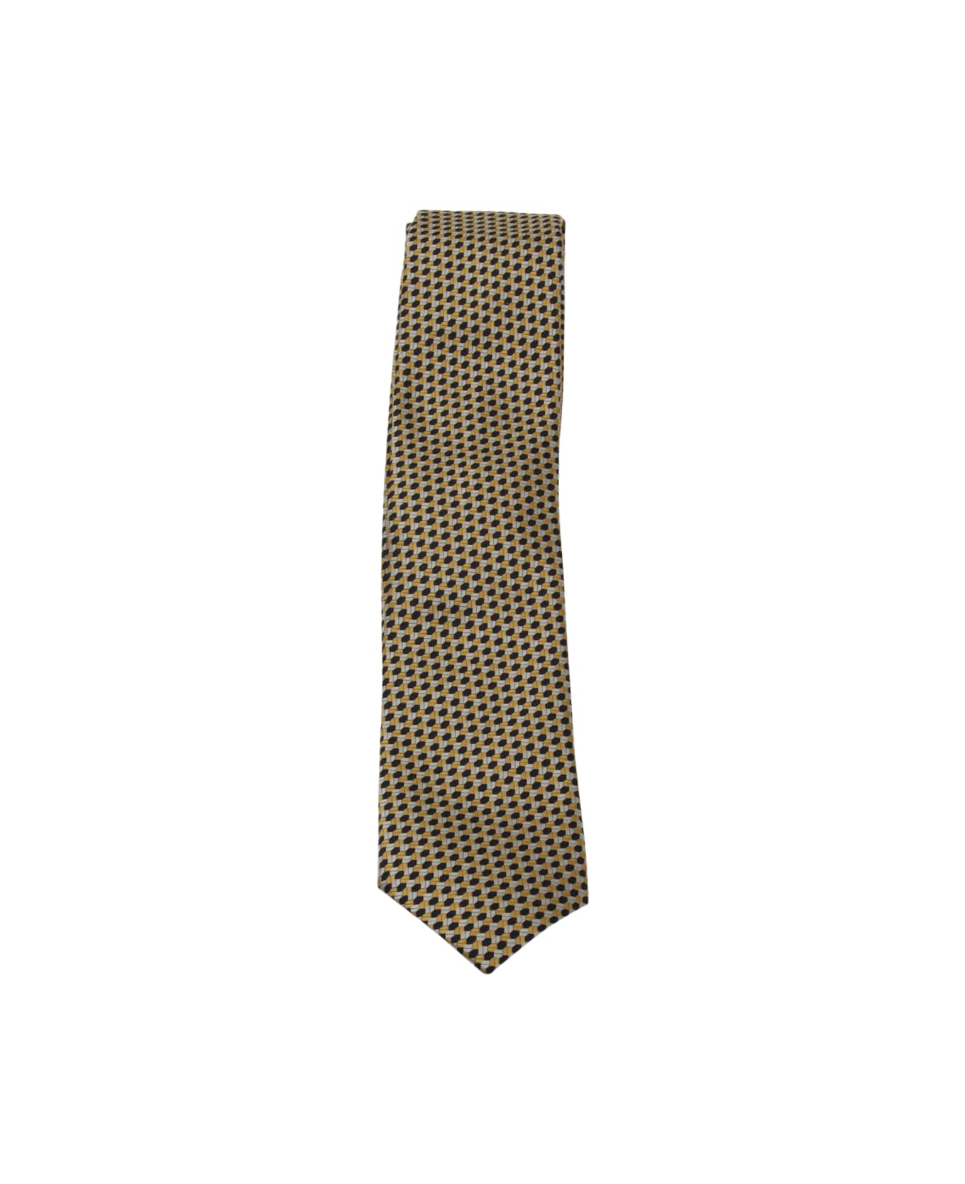 Zegna Yellow Silk Tie - Yellow