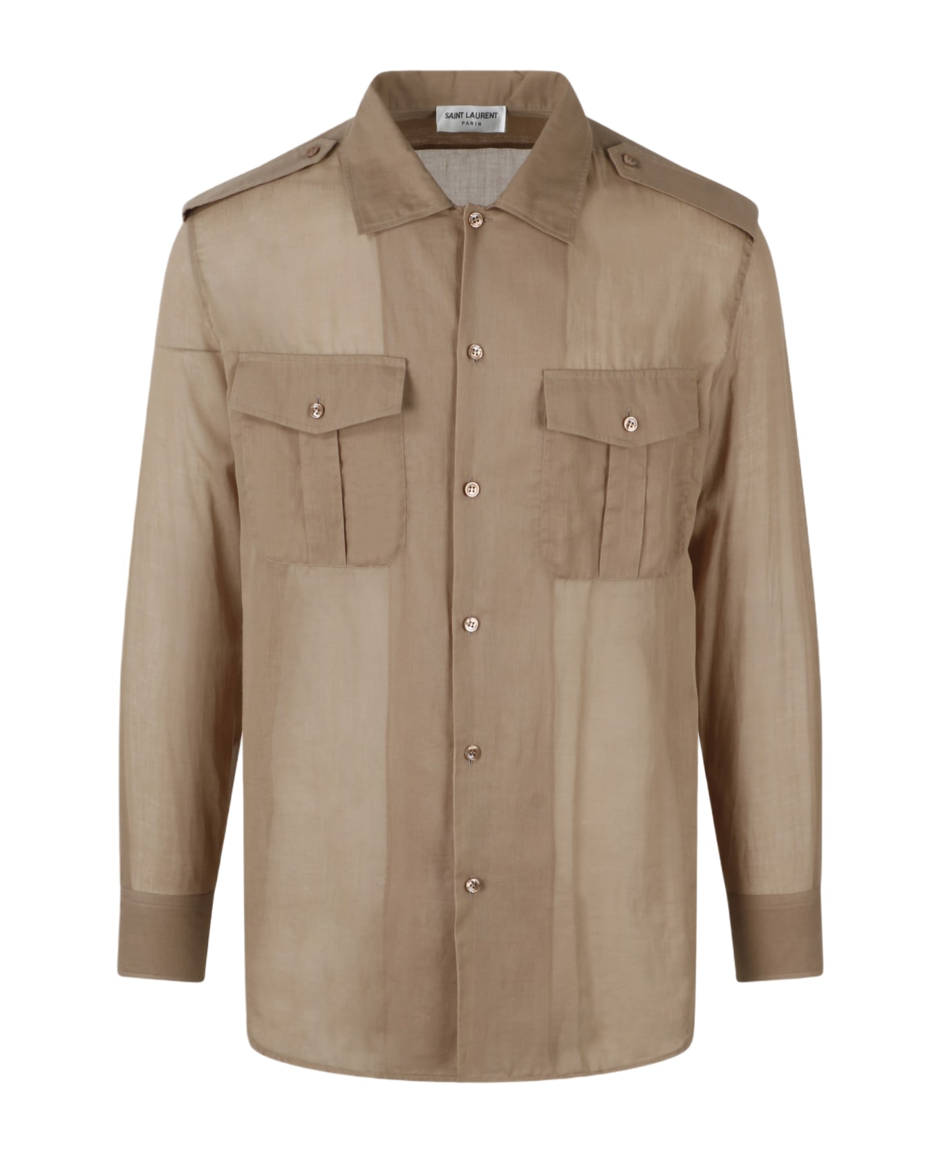 Saint Laurent Cotton Voile Shirt - Nude & Neutrals