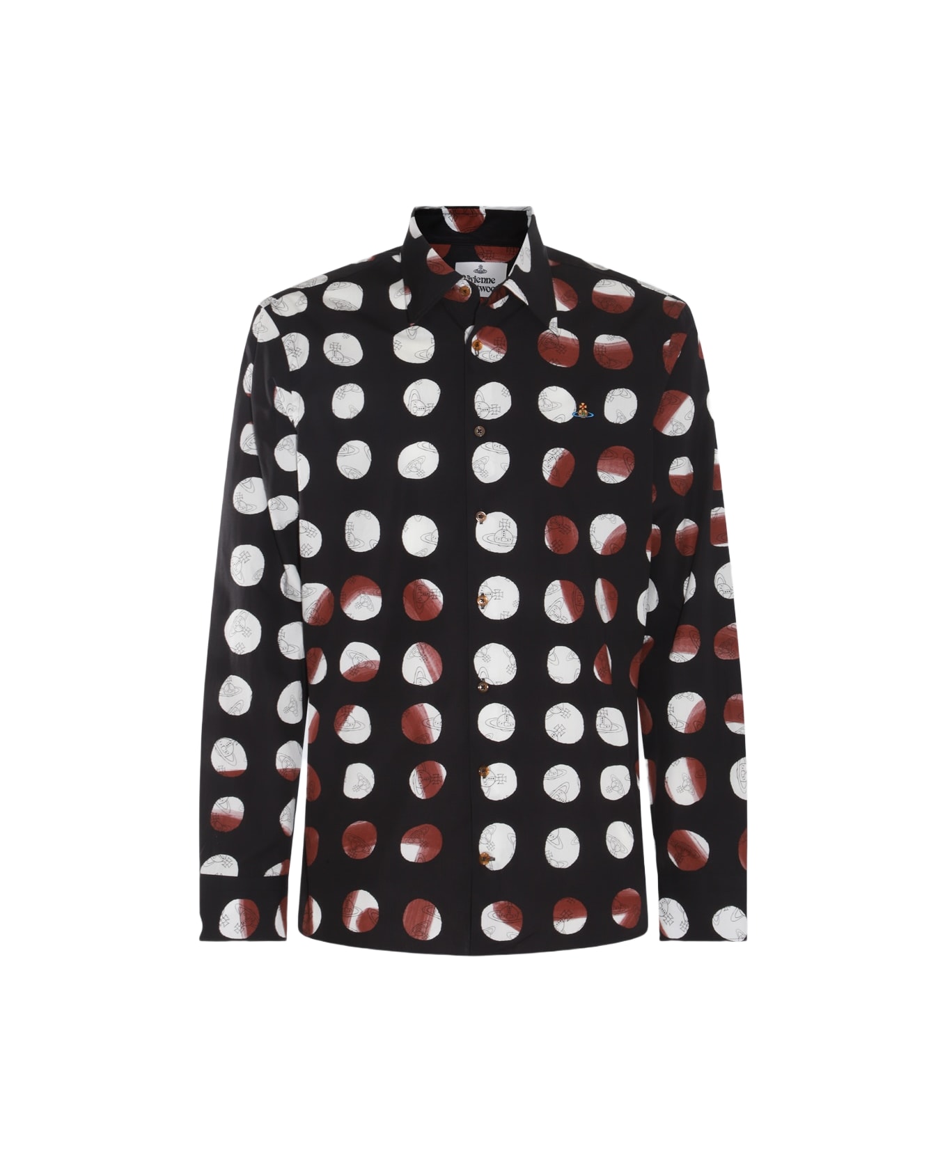 Vivienne Westwood Black Multicolour Cotton Shirt - Red シャツ