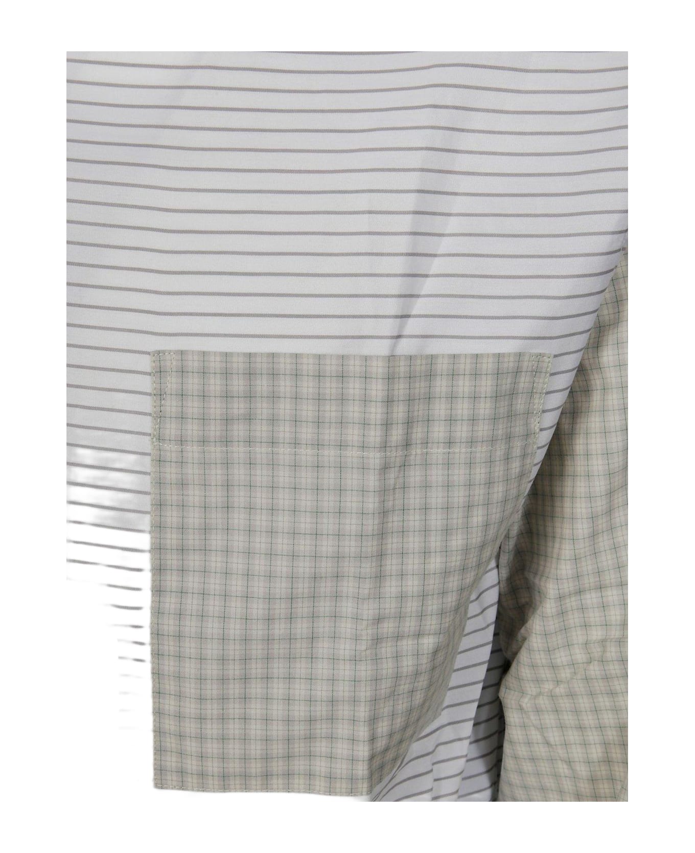 J.W. Anderson Patchwork Long Sleeved Shirt - BLUE