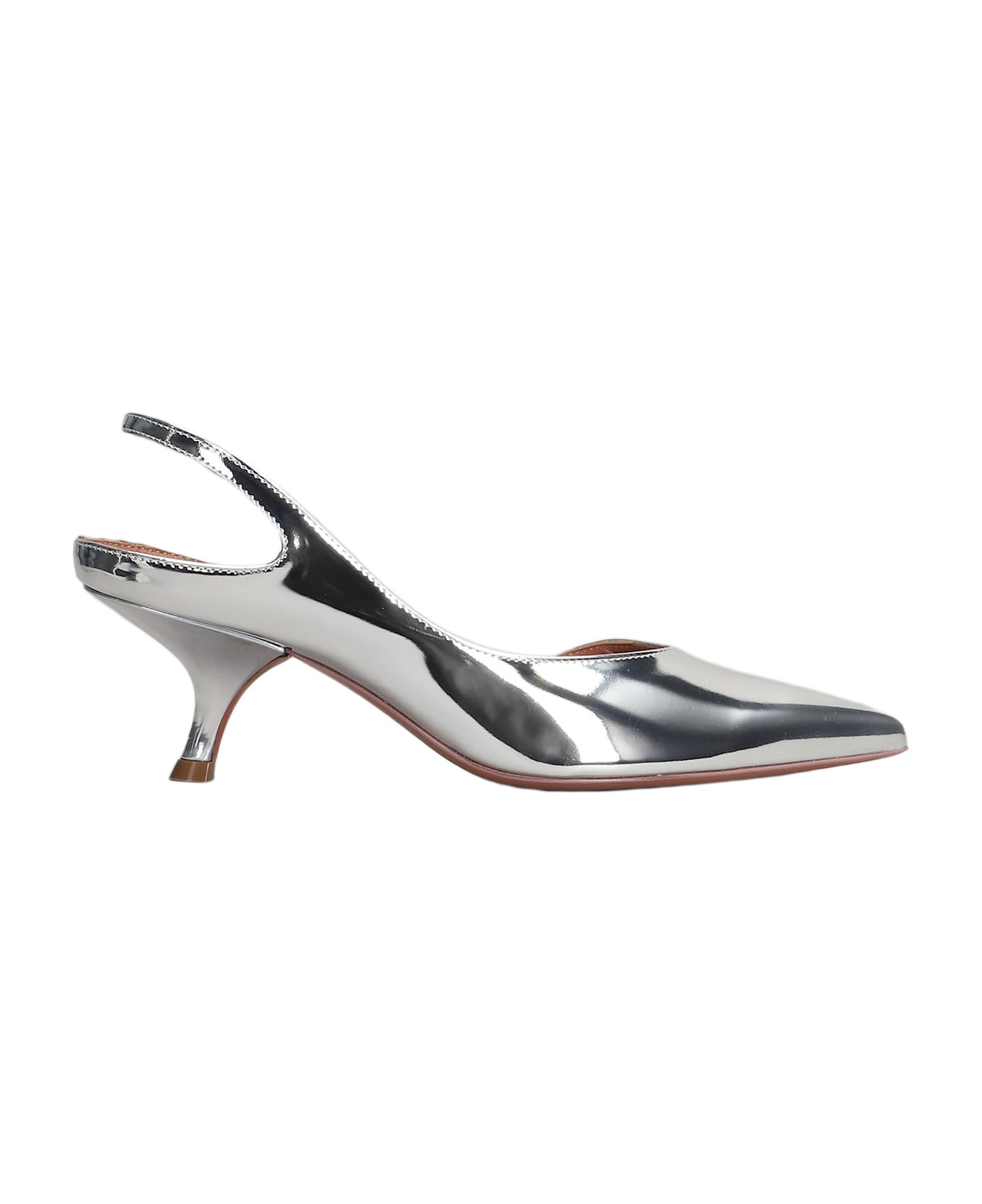 Aldo Castagna Mikaela Pumps In Silver Leather - silver