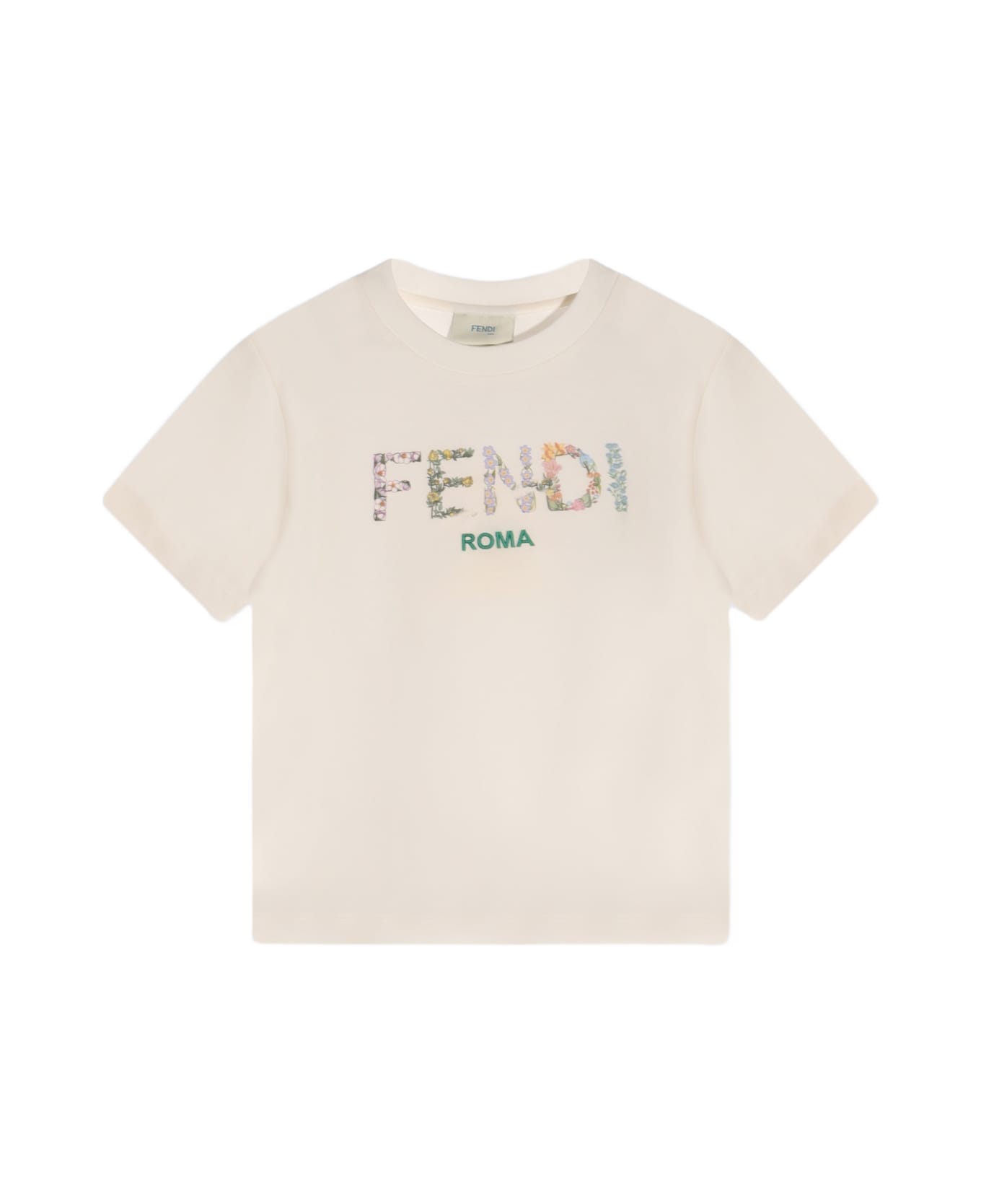 Fendi White Cotton T-shirt - Gesso