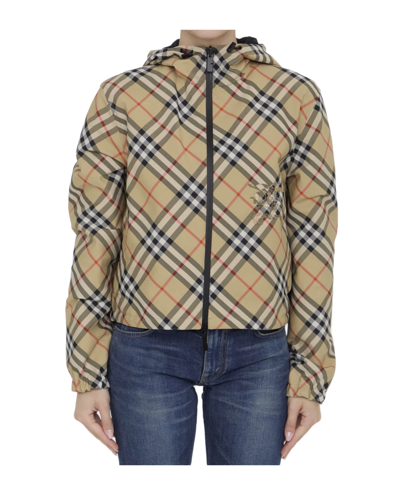 Burberry Cropped Reversible Jacket - BEIGE