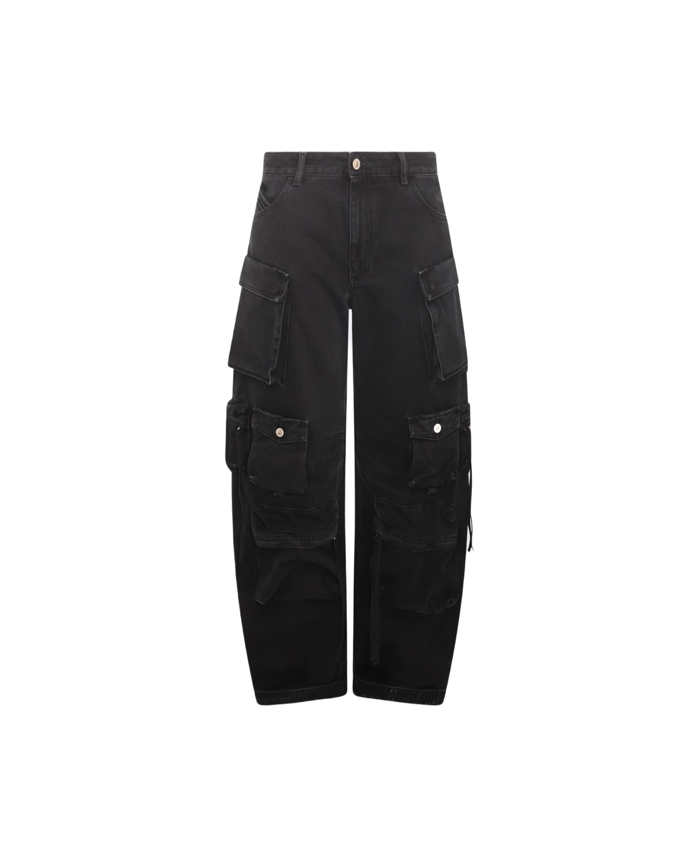 The Attico Black Cotton Denim Jeans - Black ボトムス