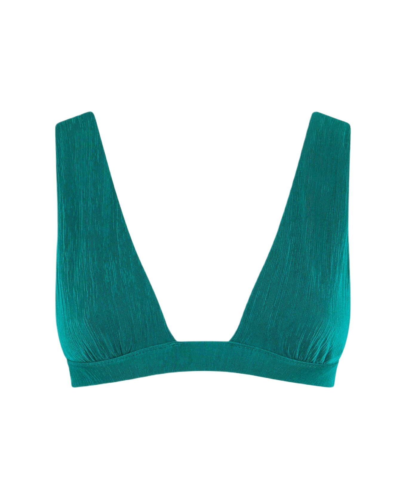 MC2 Saint Barth Fixed Triangle Top - Plissè Emerald Green - GREEN