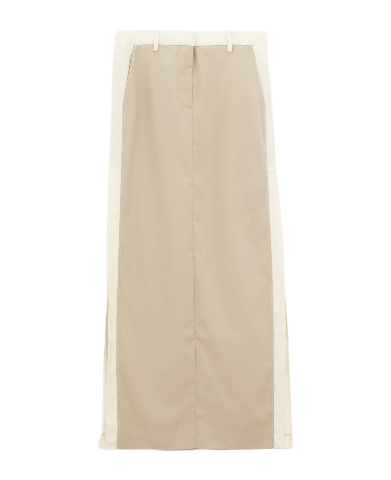 REMAIN Birger Christensen Two Color Maxi Skirt - beige