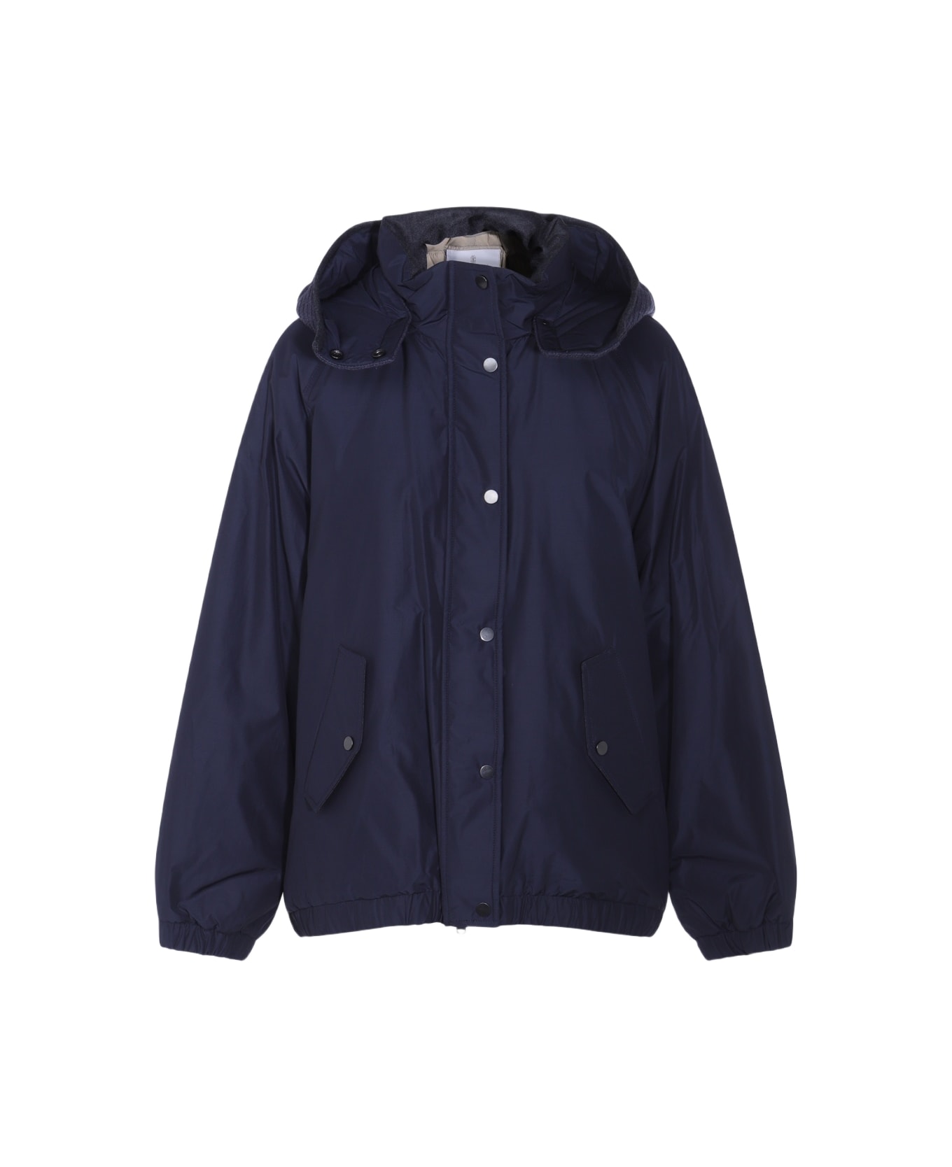 Brunello Cucinelli Navy Down Jacket - BLU PROFONDO