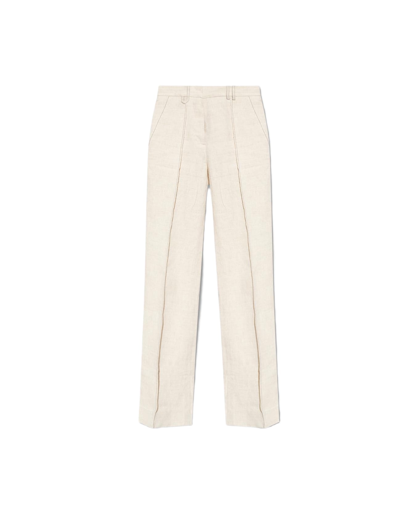 Jacquemus 'camargue' Pleat-front Trousers - BEIGE ボトムス