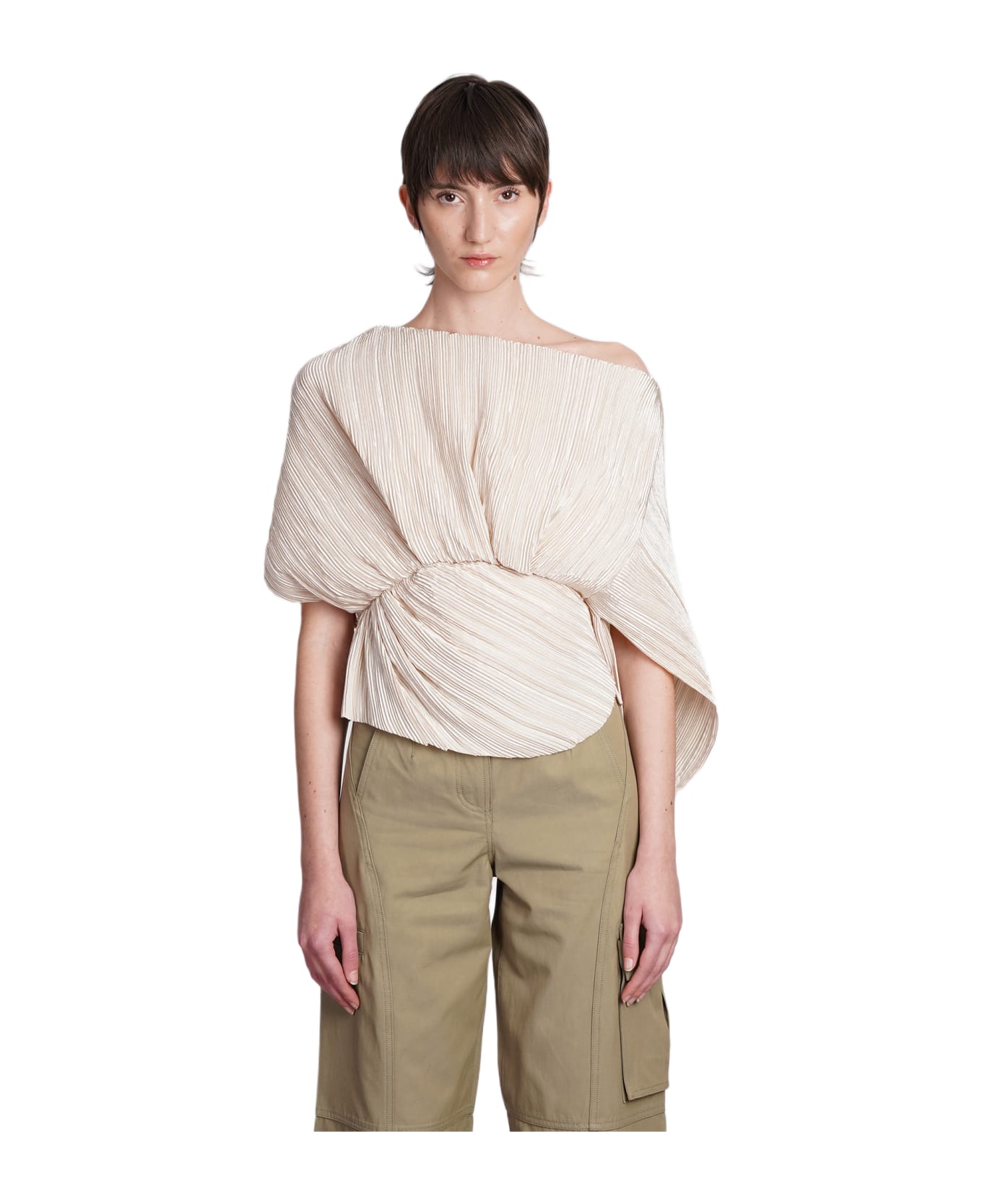 Cult Gaia Cami Topwear In Beige Polyester - beige