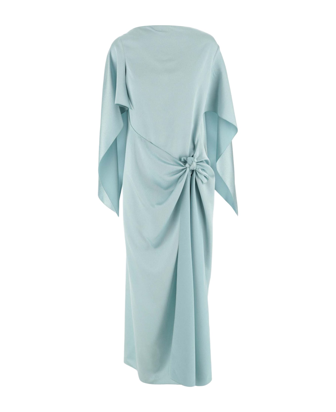 Stephan Janson Satin Long Dress - Clear Blue