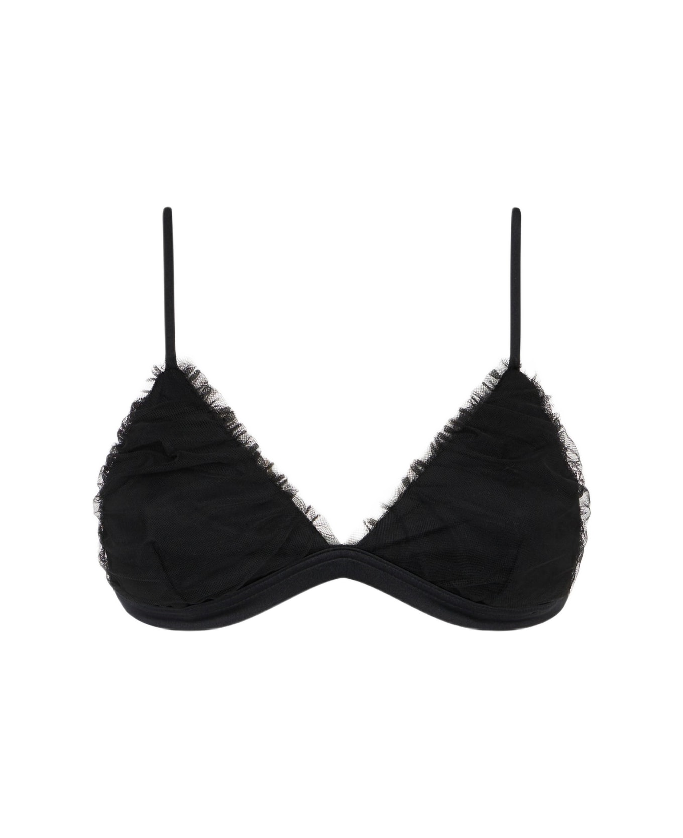 MC2 Saint Barth Black Tulle Triangle Top Brooke - BLACK