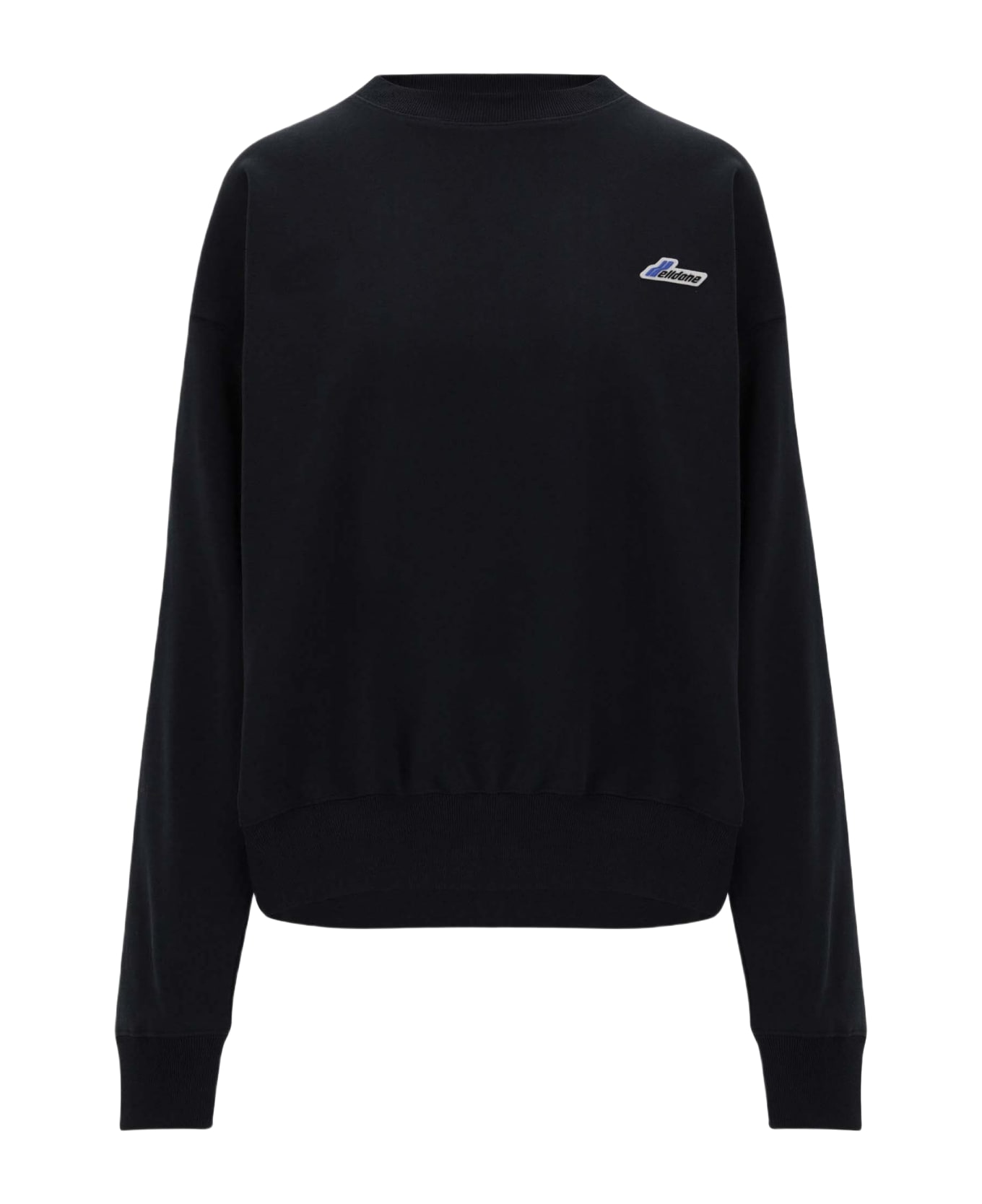 WE11 DONE Cotton Sweatshirt With Logo - Blue