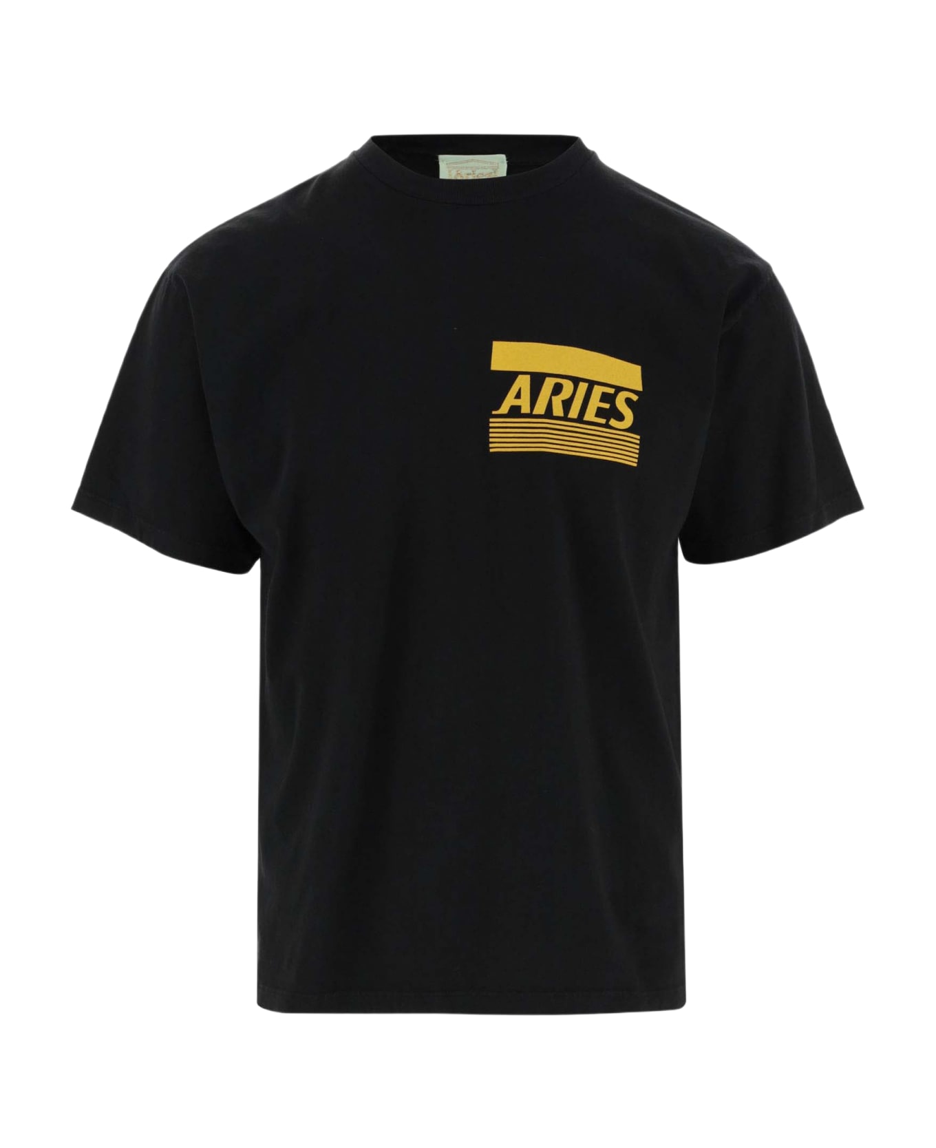 Aries Cotton T-shirt With Logo - Black