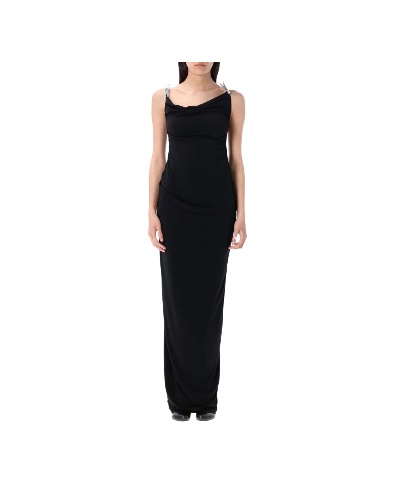 Coperni Draped Maxi Dress - Black