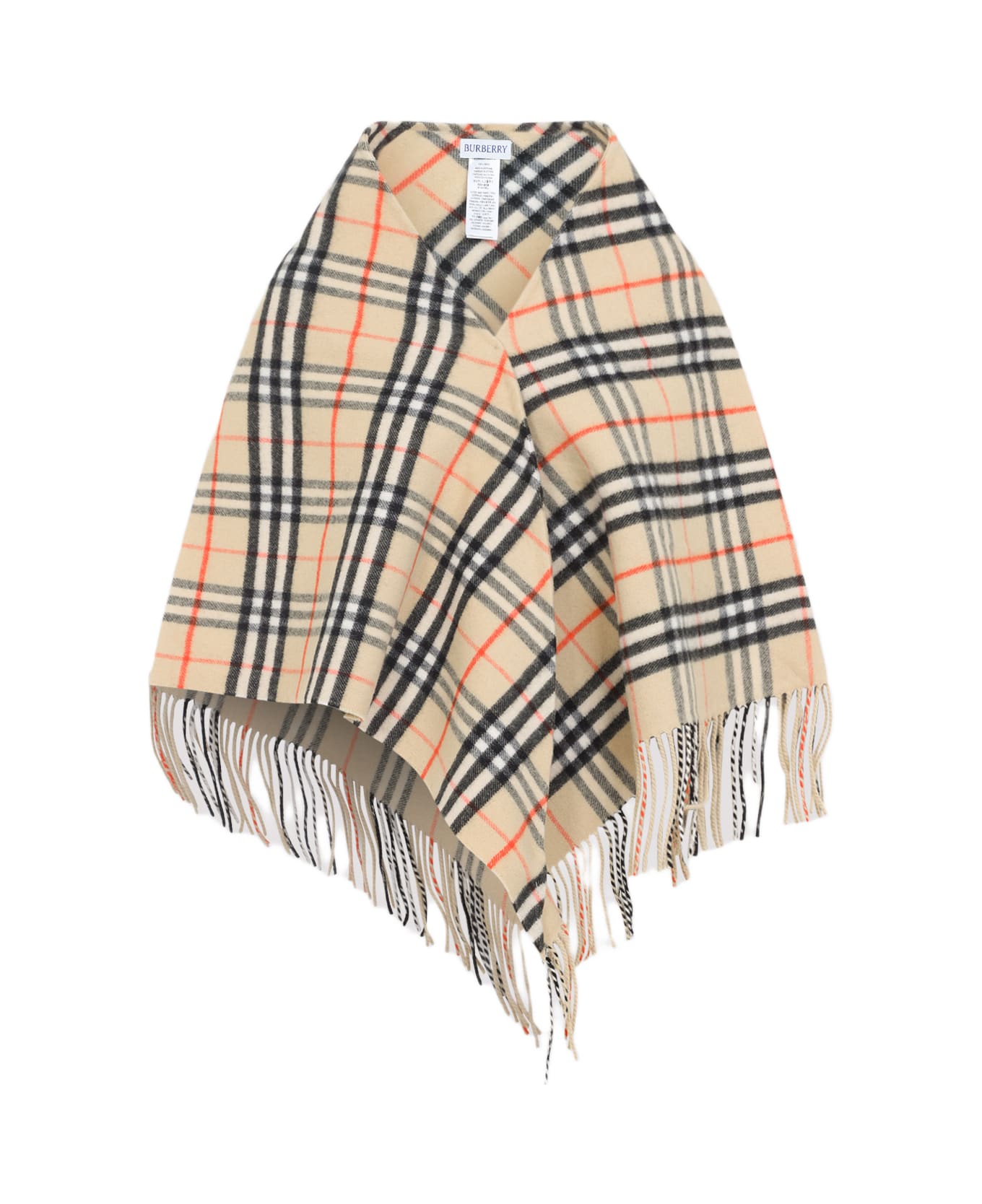 Burberry Check Bandana Scarf - Sand