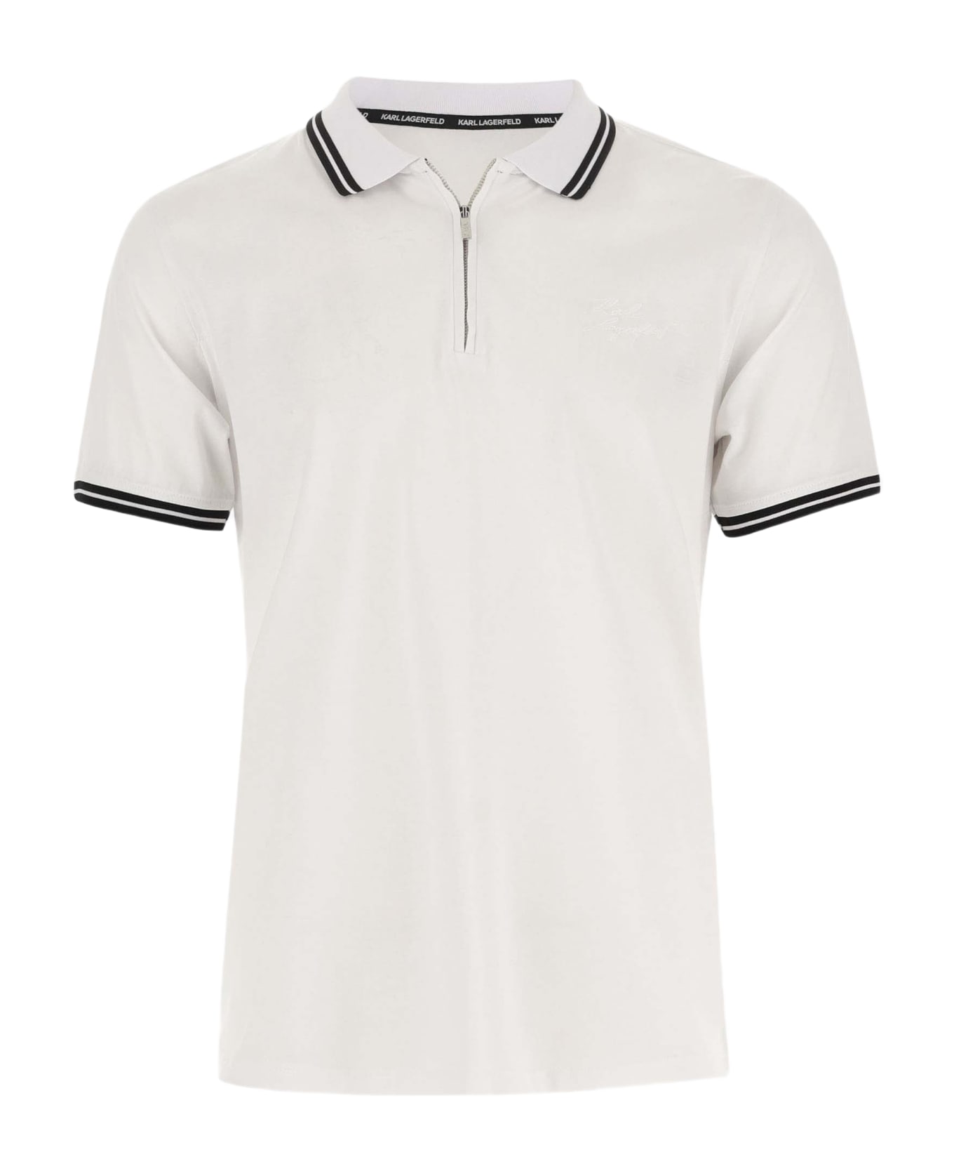 Karl Lagerfeld Cotton Polo - White ポロシャツ