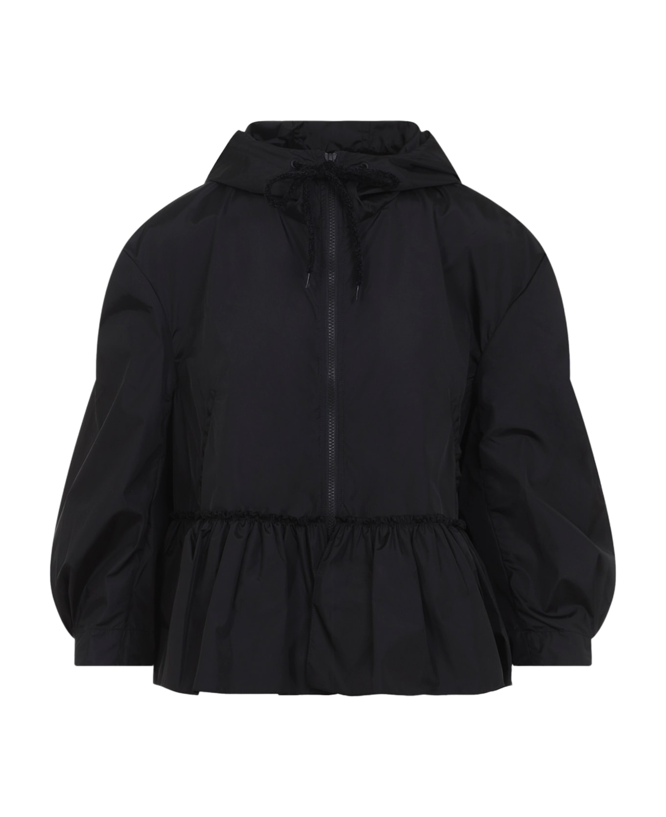 Simone Rocha Ruffle Frill Peplum Jacket - Black Black