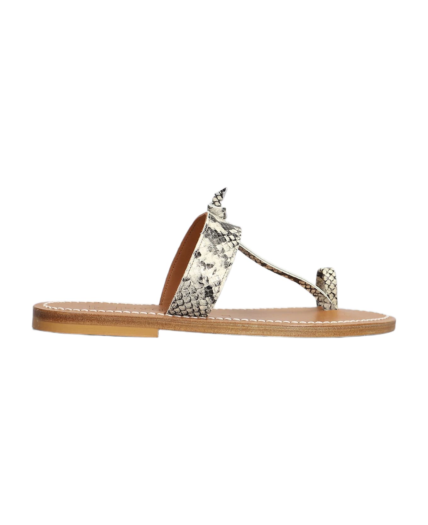 K.Jacques Ganges F Flats In Beige Leather - beige