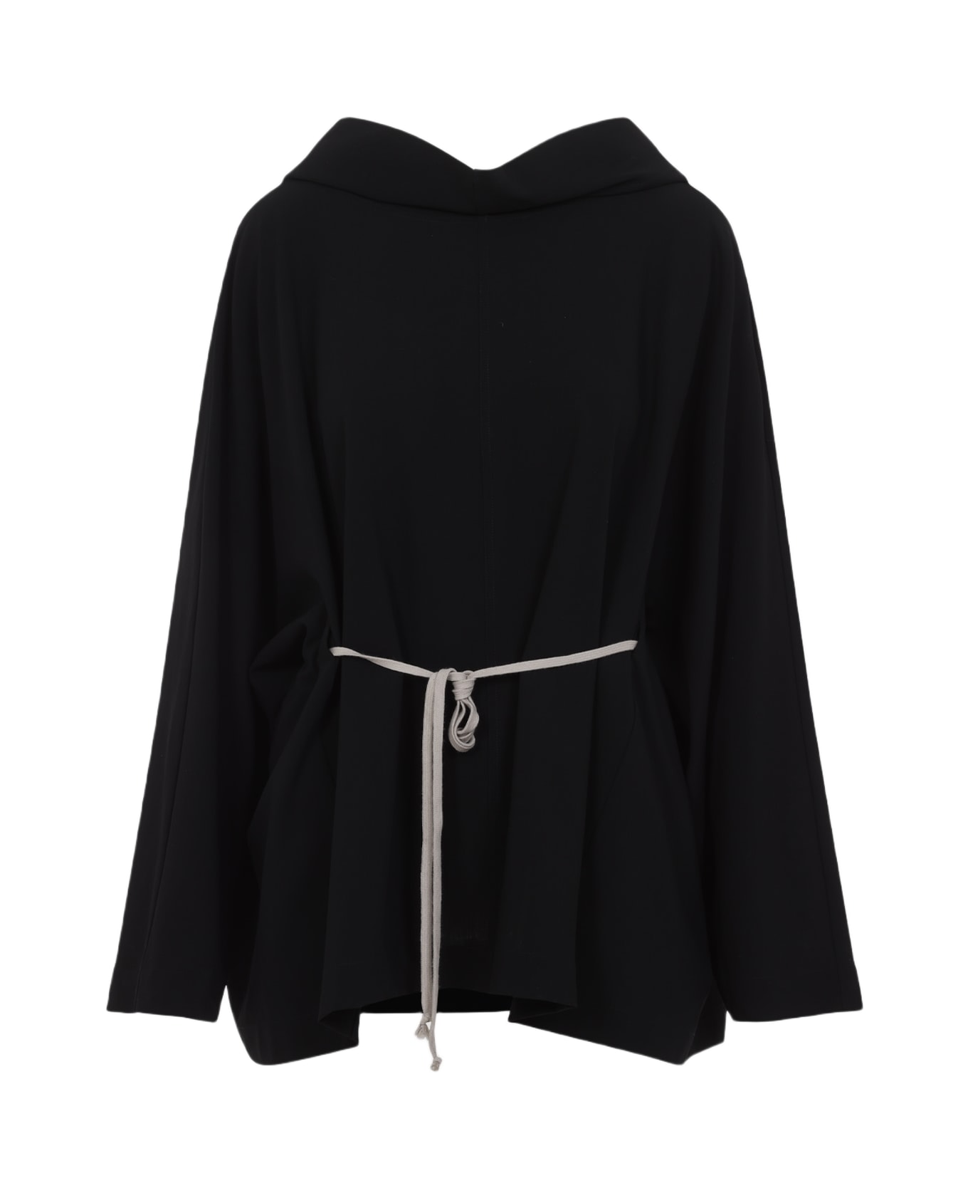 Rick Owens Hooded Tunic Mini Dress - Black