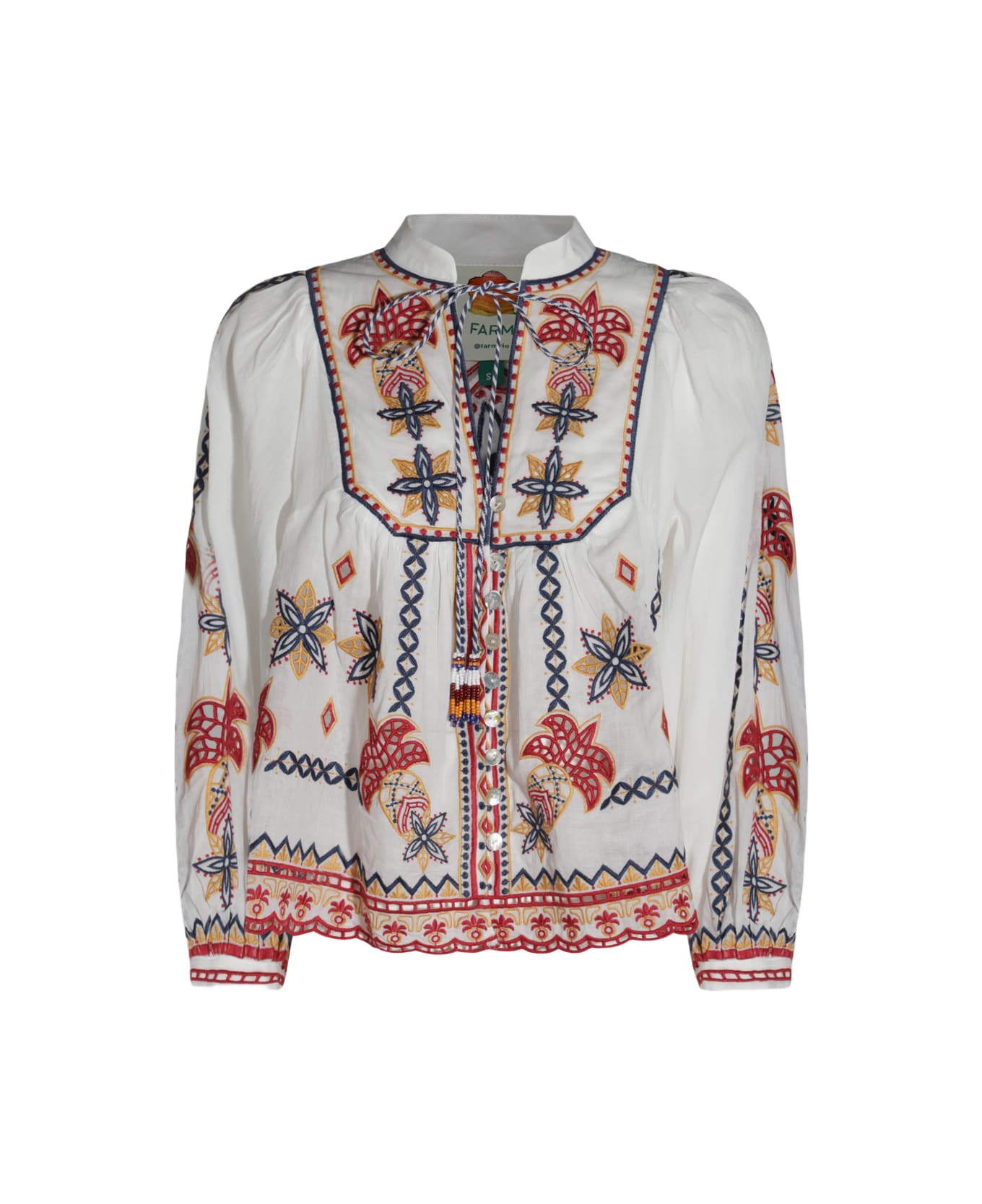 Farm Rio White And Multicolor Top