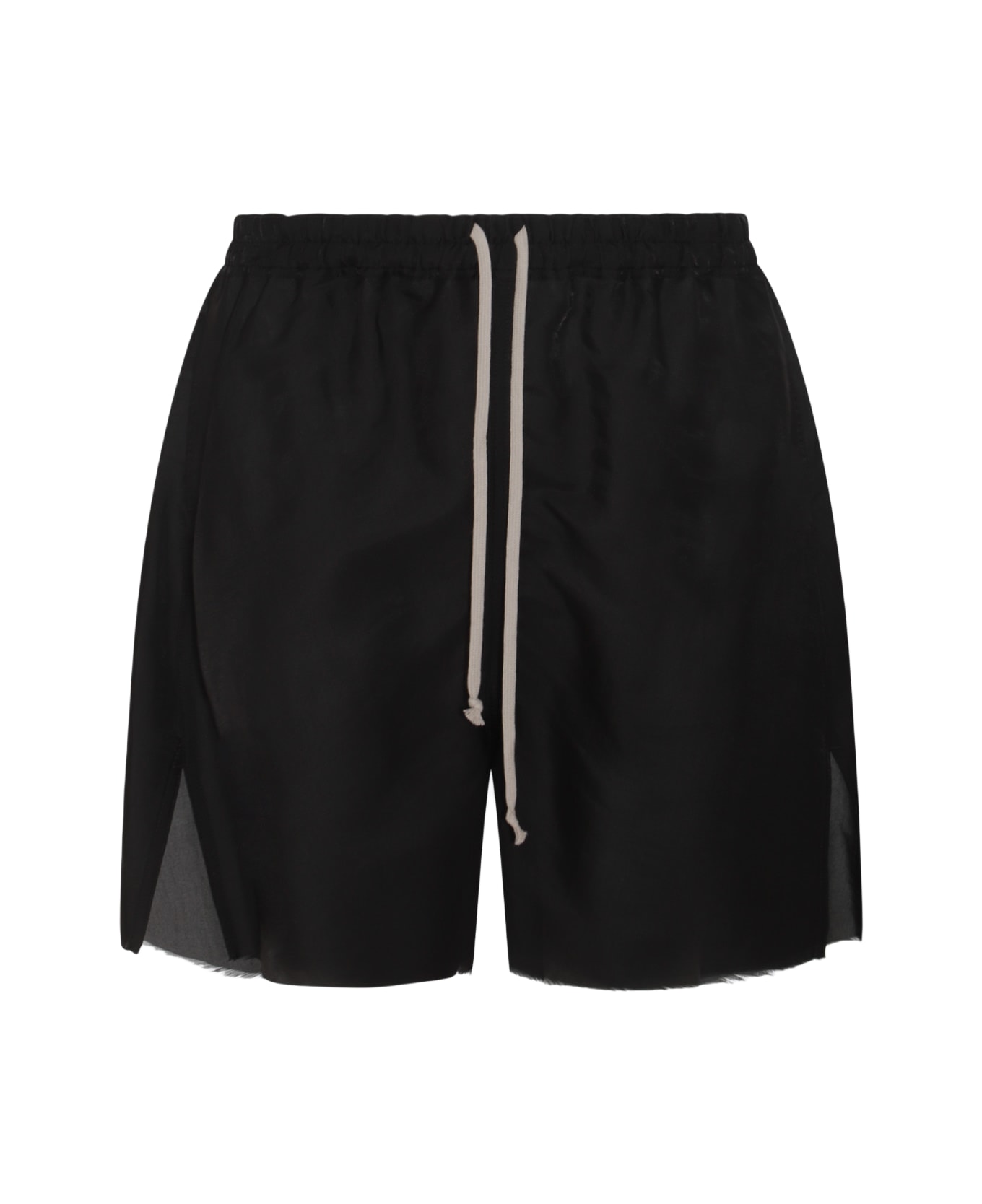 Rick Owens Black Silk Shorts - Black ショートパンツ