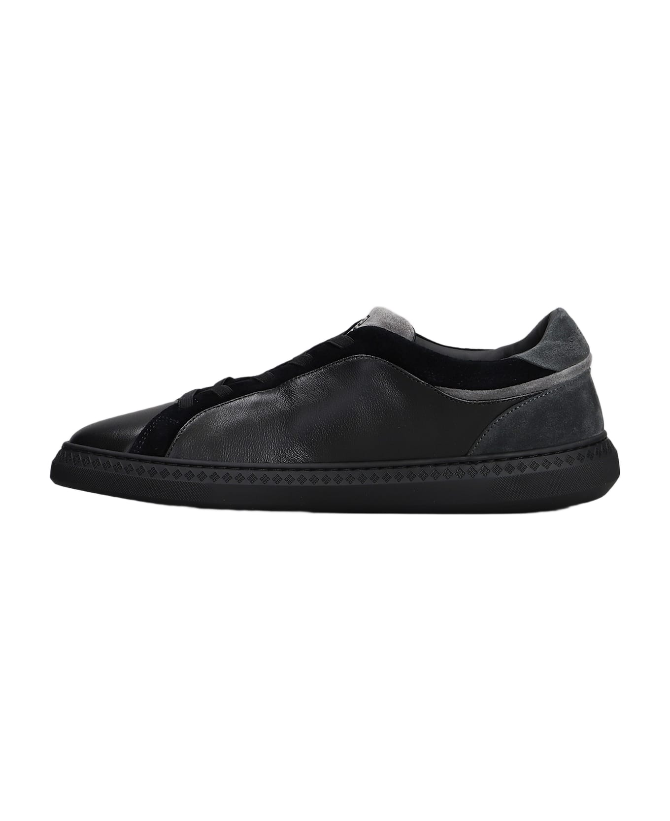 Givenchy G Set Low Sneakers In Black Suede And Leather - black
