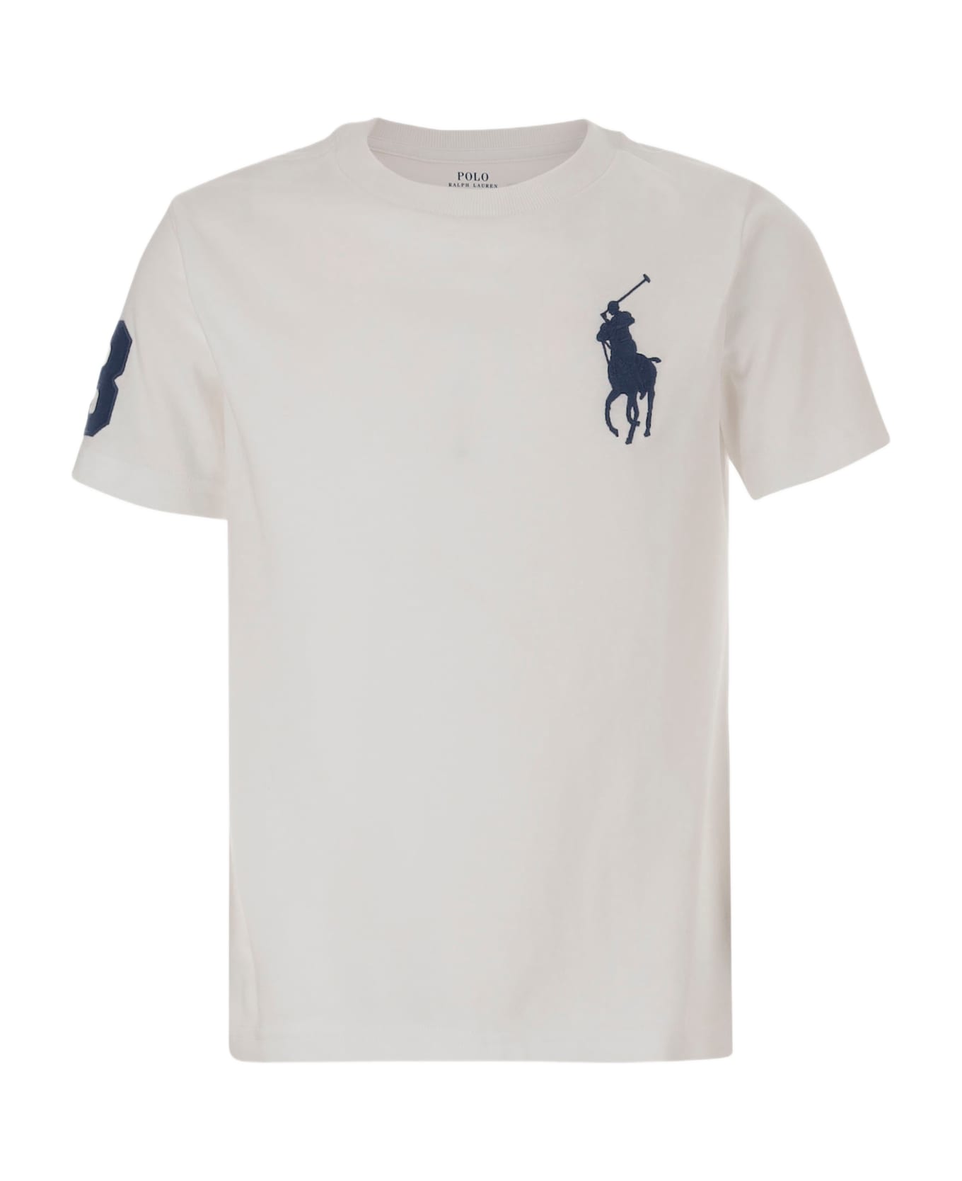 Polo Ralph Lauren Cotton Big Pony T-shirt With Logo - White