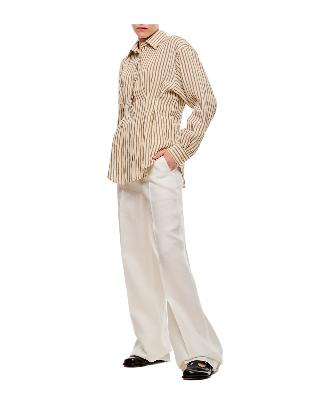 Max Mara Hangar Linen Pants - White