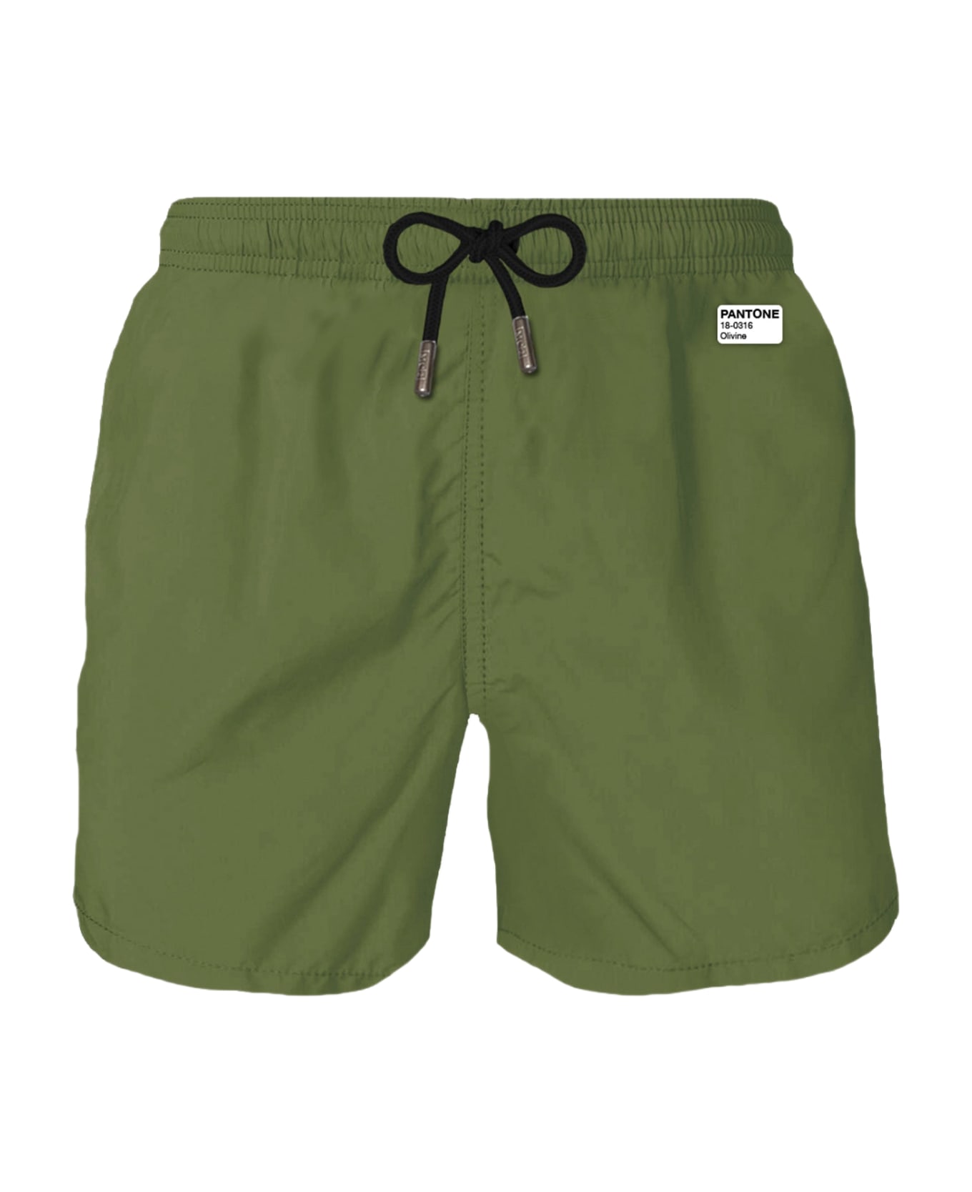 MC2 Saint Barth Man Military Green Swim Shorts | Pantone Special Edition - GREEN