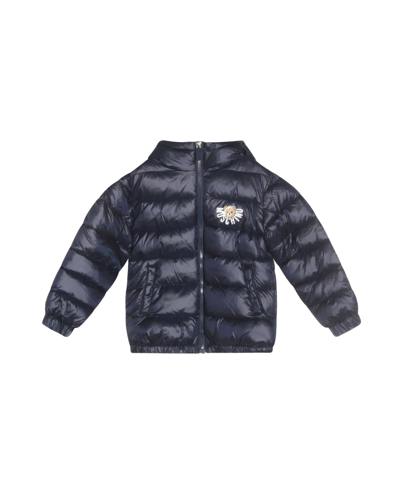 Moschino Dark Blue Down Jacket - Blue