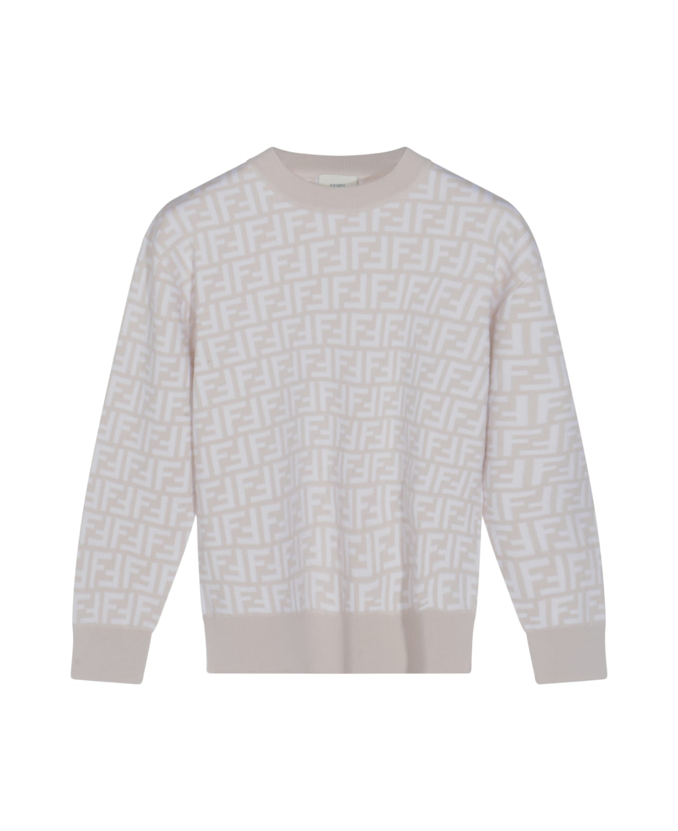 Fendi Beige Wool Knitwear - GREY/GESSO