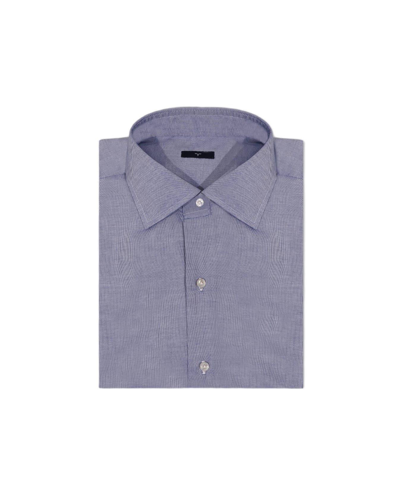 Larusmiani Tailored Cotton Shirt Astoria Shirt - Blue