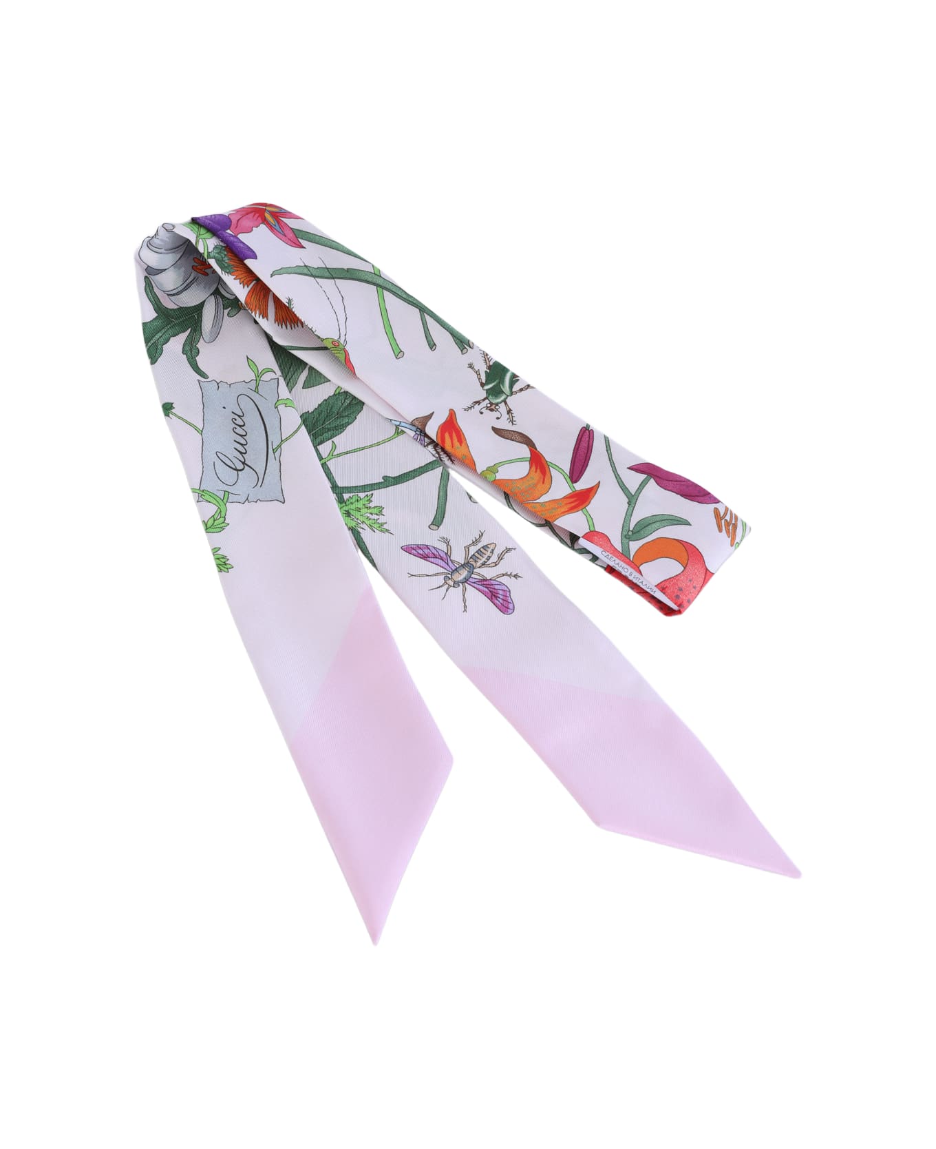 Gucci Pink Silk Scarf - Pink