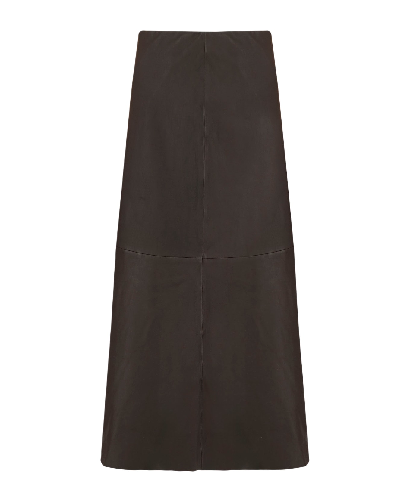 By Malene Birger Simoas Leather Skirt - Dark Mahogany