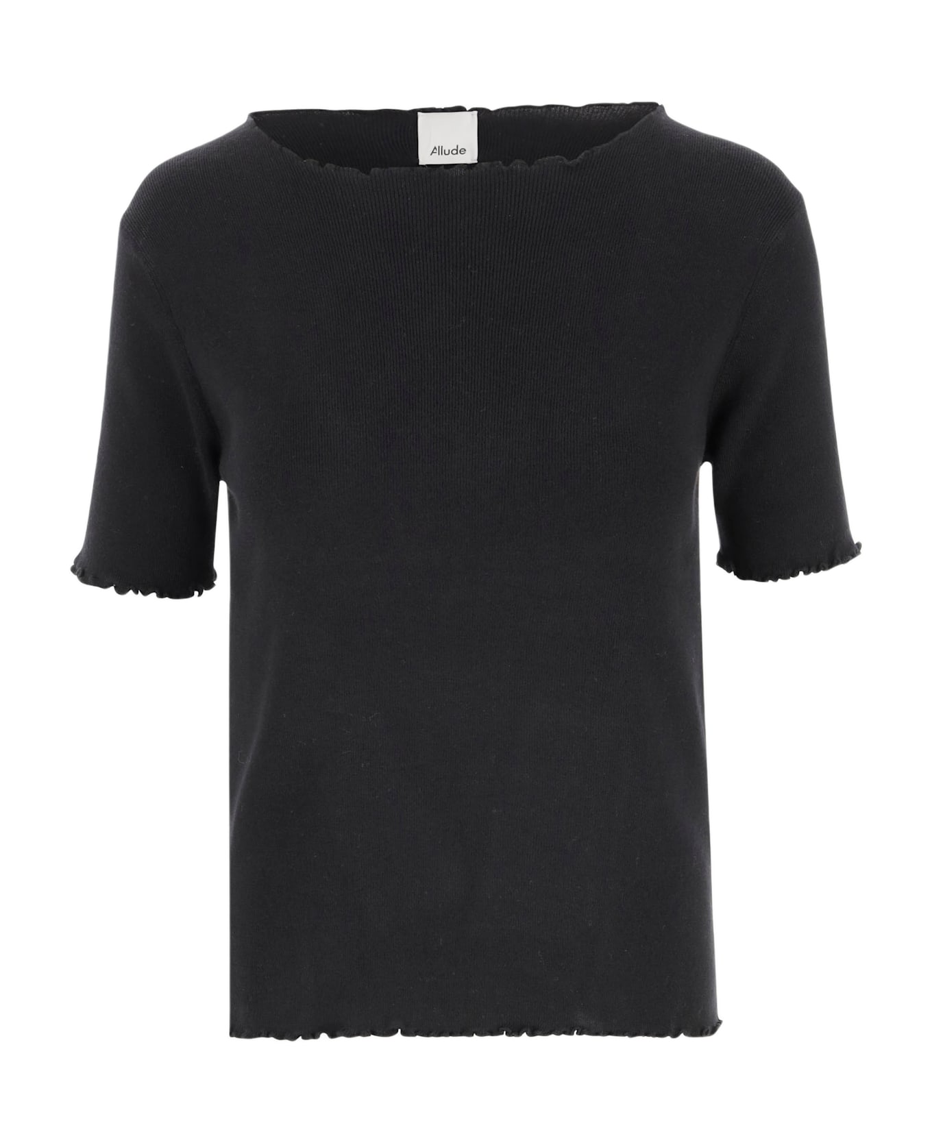 Allude Cotton Blend T-shirt - Black