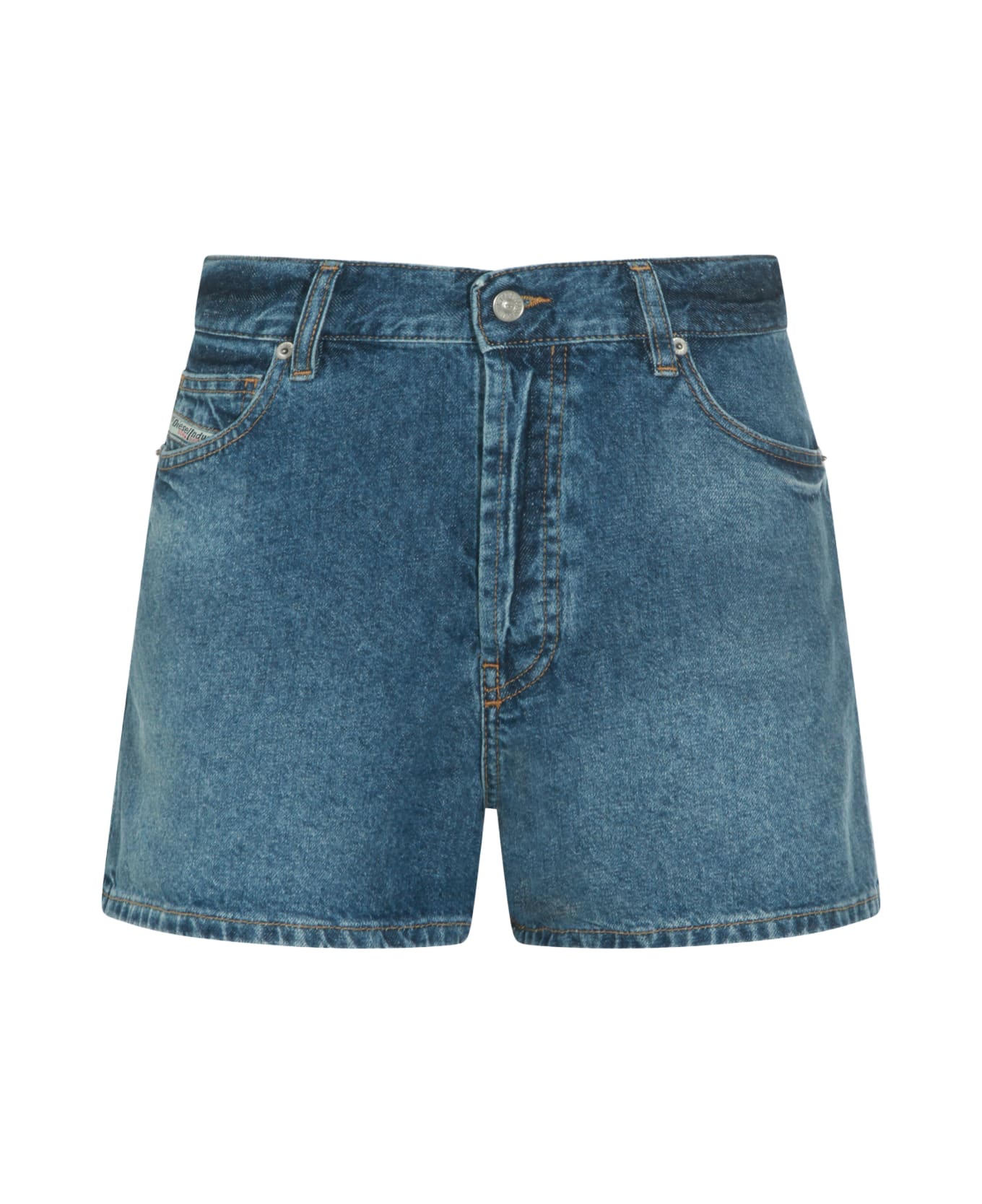 Diesel Blue Cotton Shorts - Blue