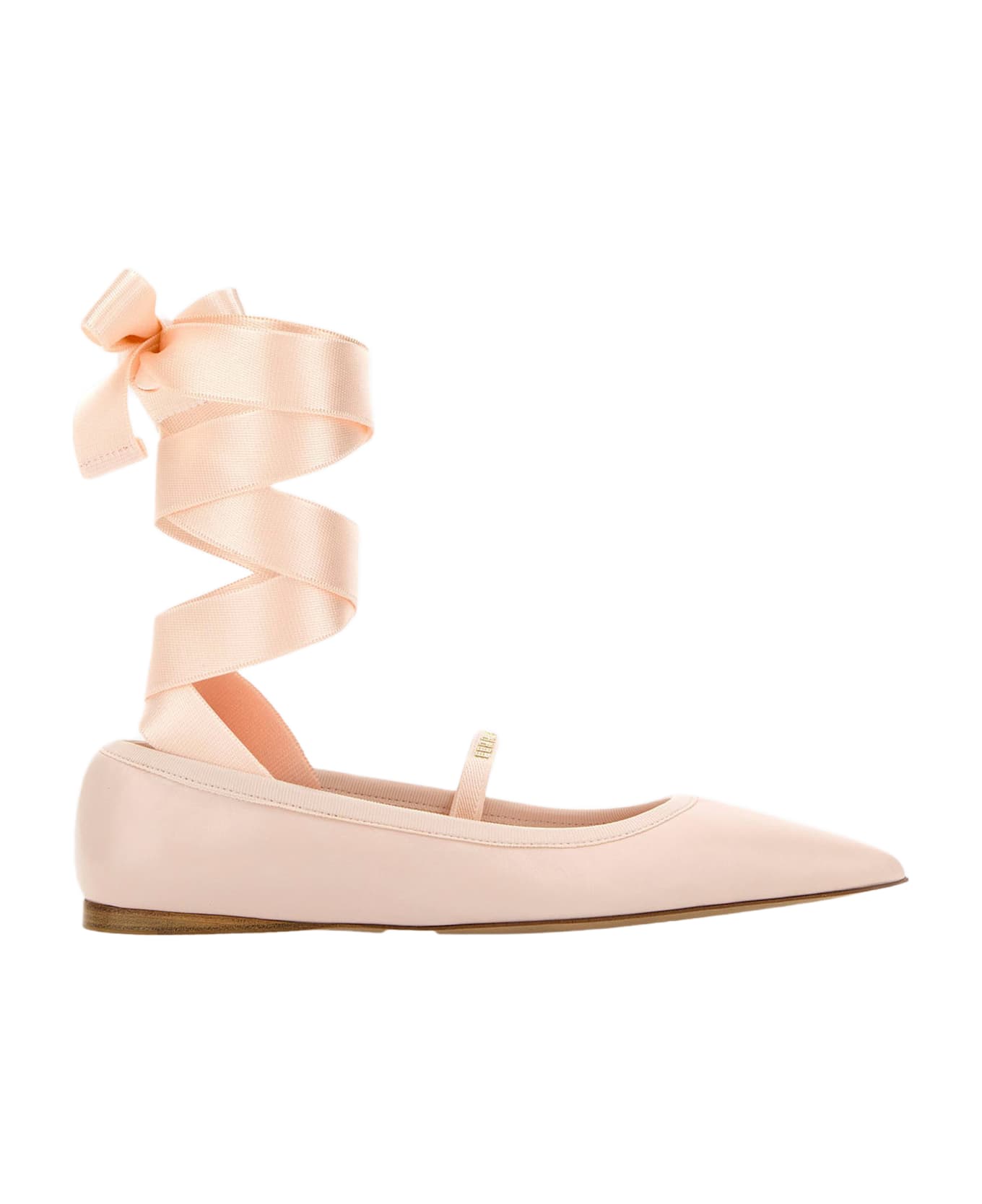 Ferragamo Carice Ballet Shoes In Pink Leather - Pink