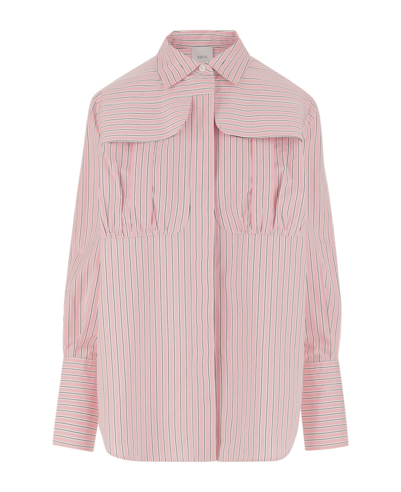 Patou Cotton Shirt With Striped Pattern - Pink