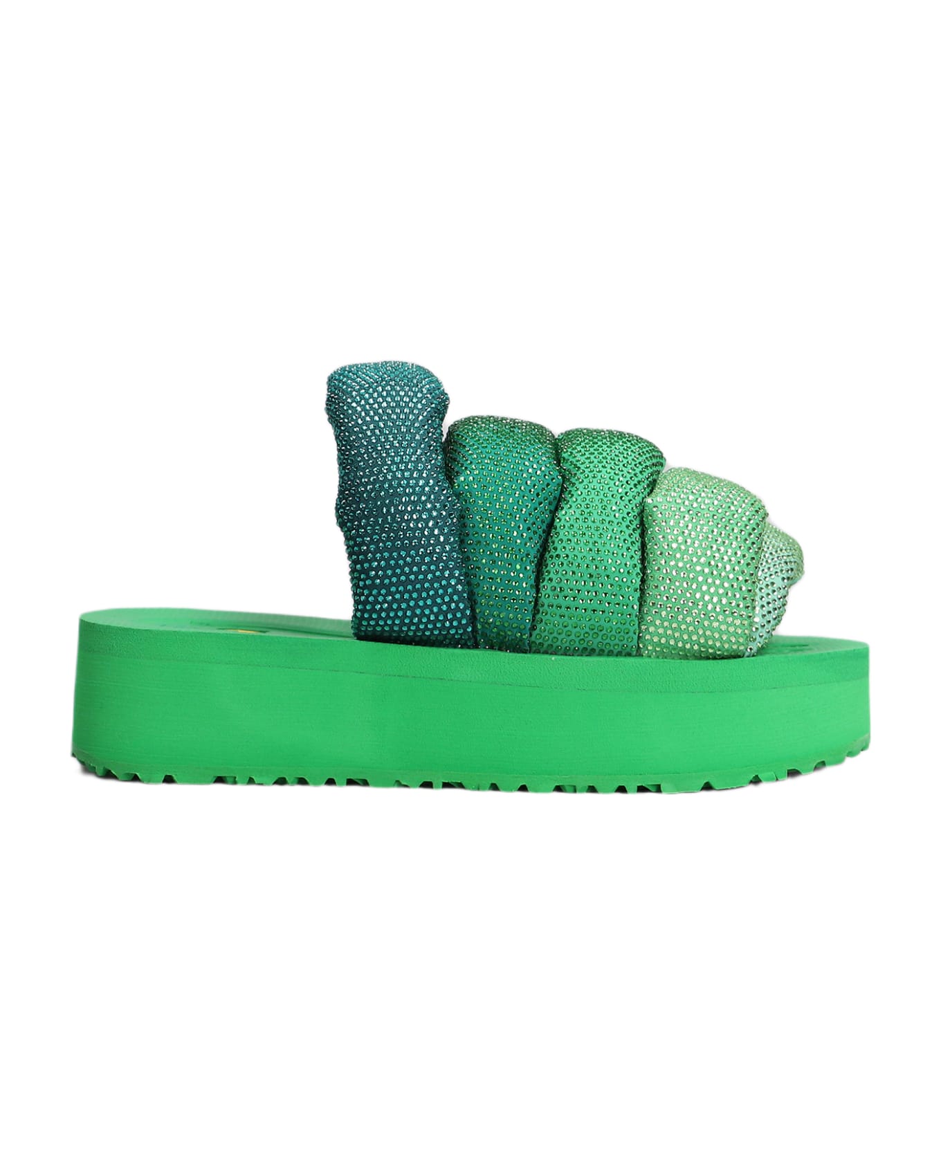 Ahdiid Venice Beach Slipper-mule In Green Synthetic Fibers - green