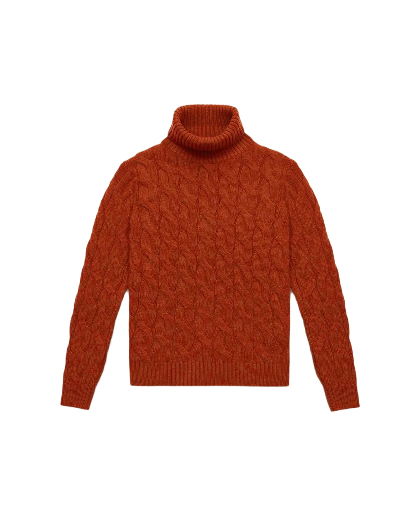 Larusmiani Turtleneck Sweater 'col Du Pillon' Sweater - FireBrick ニットウェア