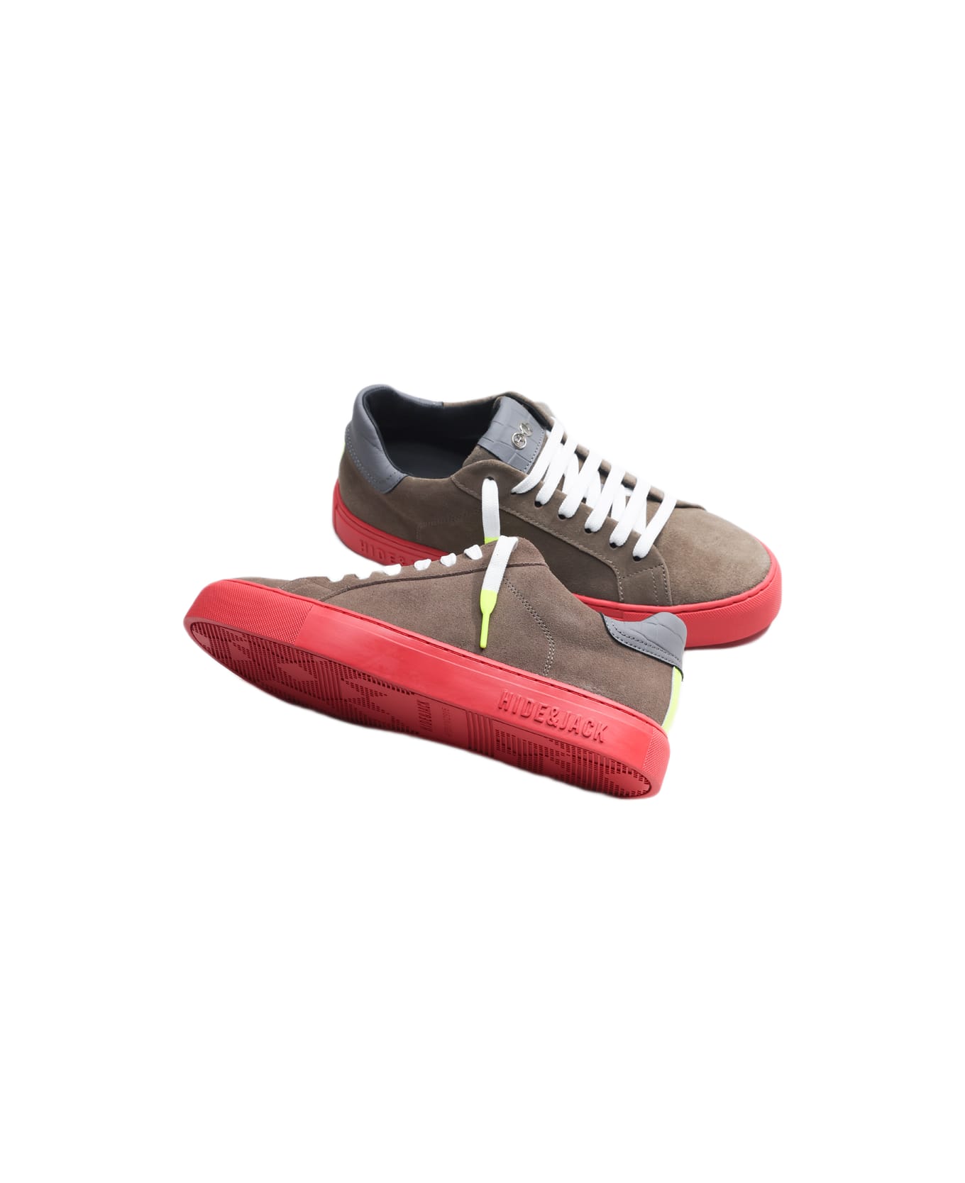 Hide&Jack Low Top Sneaker - Essence Oil Beige Red スニーカー