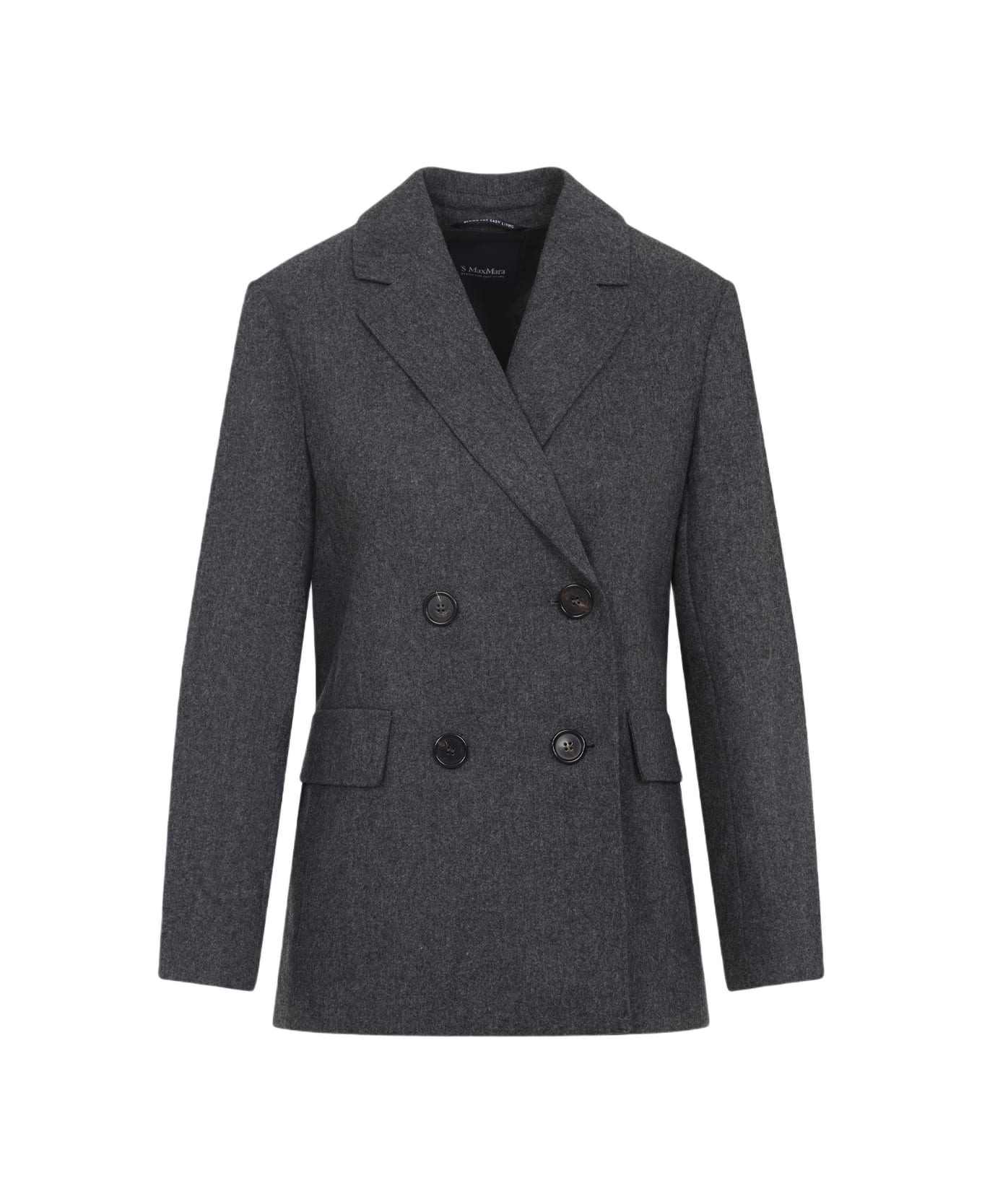 
S Max Mara Lena Flanell Jacket - Grigio Medio New
