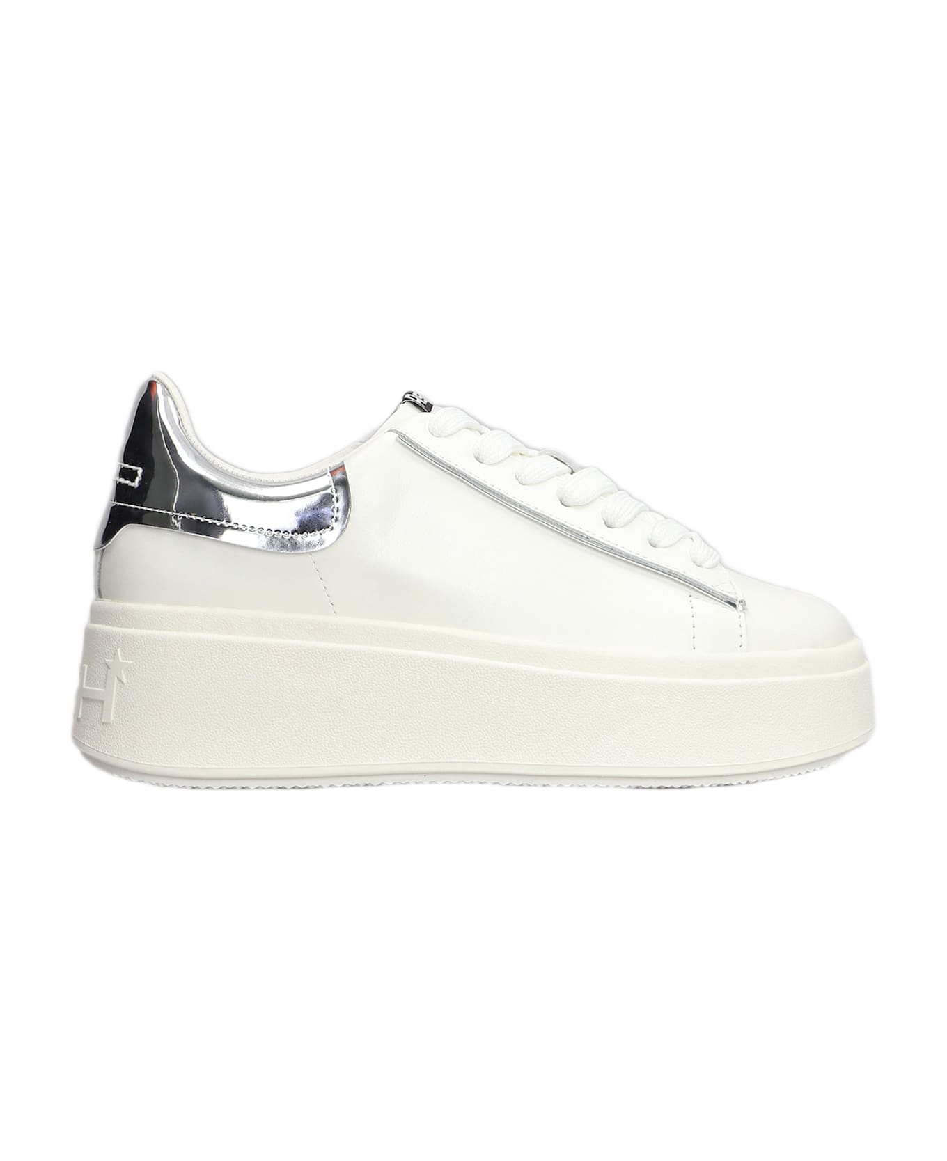 Ash Moby Bis Sneakers In White Leather - white