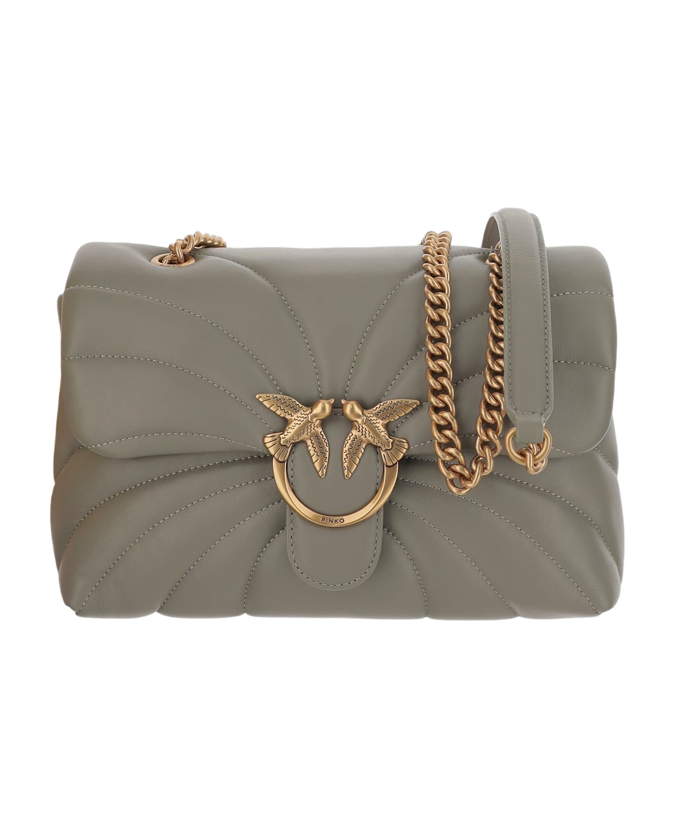 Pinko Classic Love Bag Puff Quilt Shoulder Bag - Green